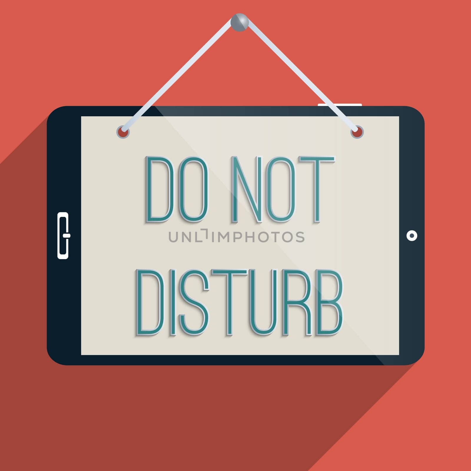 Concept for addiction to gadgets and the internet. Flat design illustration.