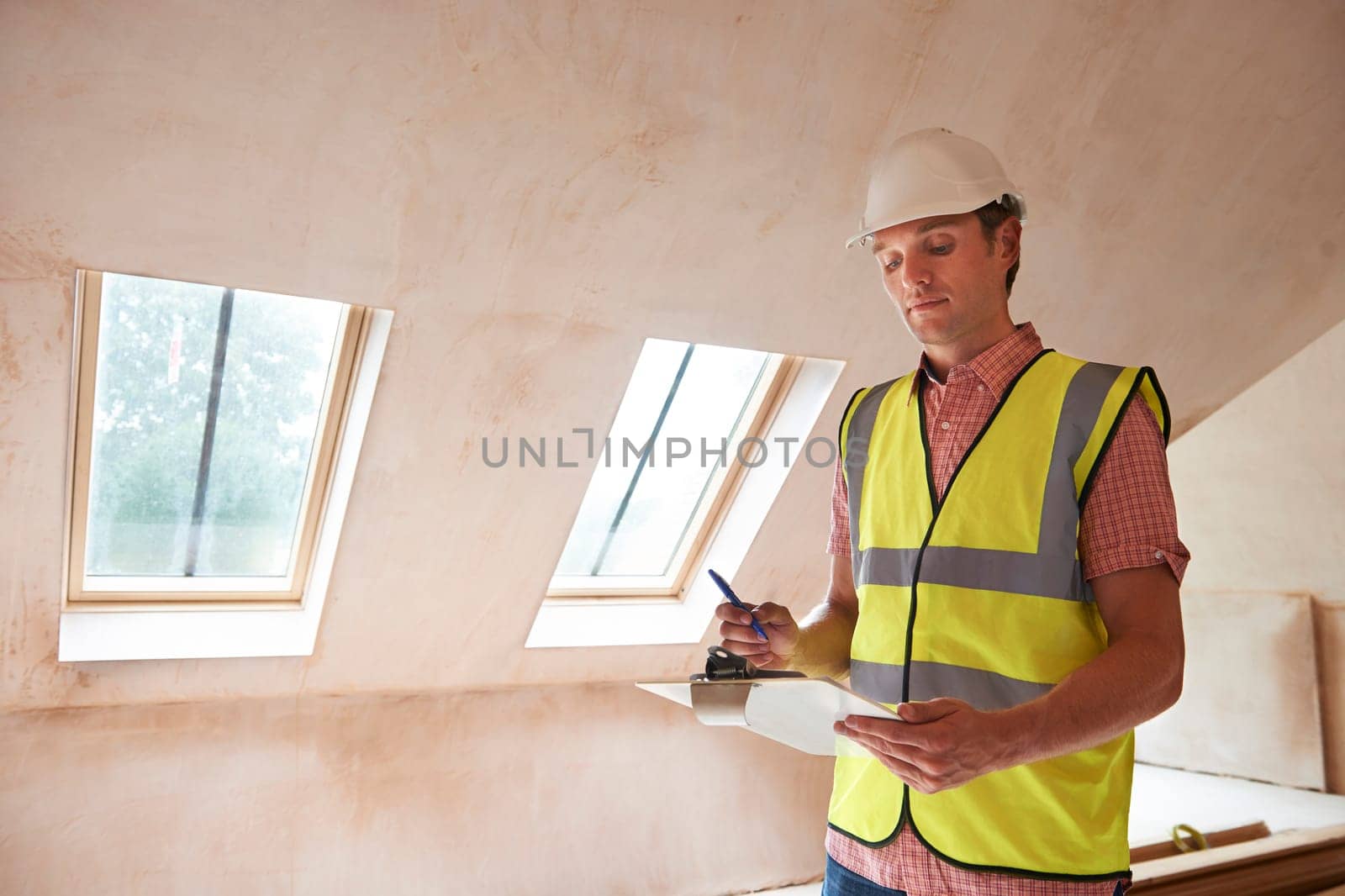 Building Inspector Looking At New Property