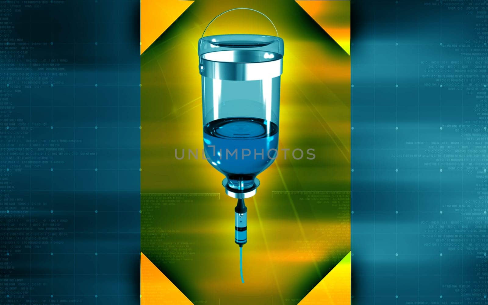 Digital illustration of drip in colour background