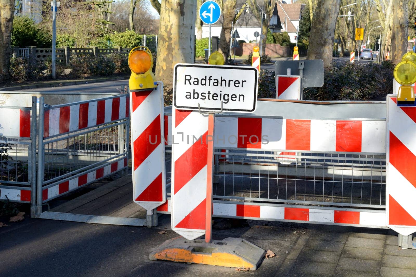 Construction site in the street space