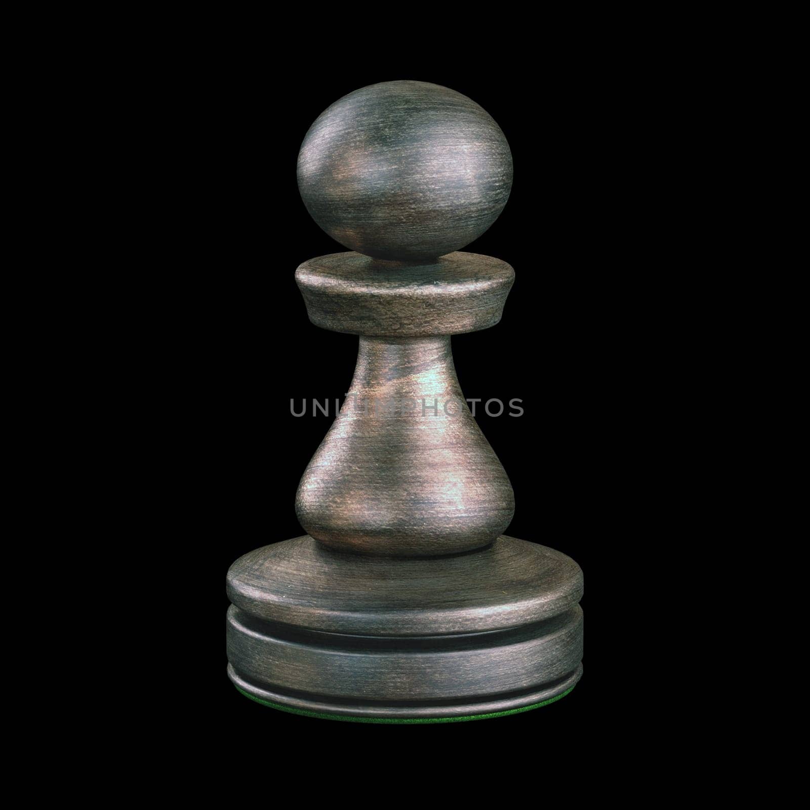 Metal chess piece isolated. Clipping path included.