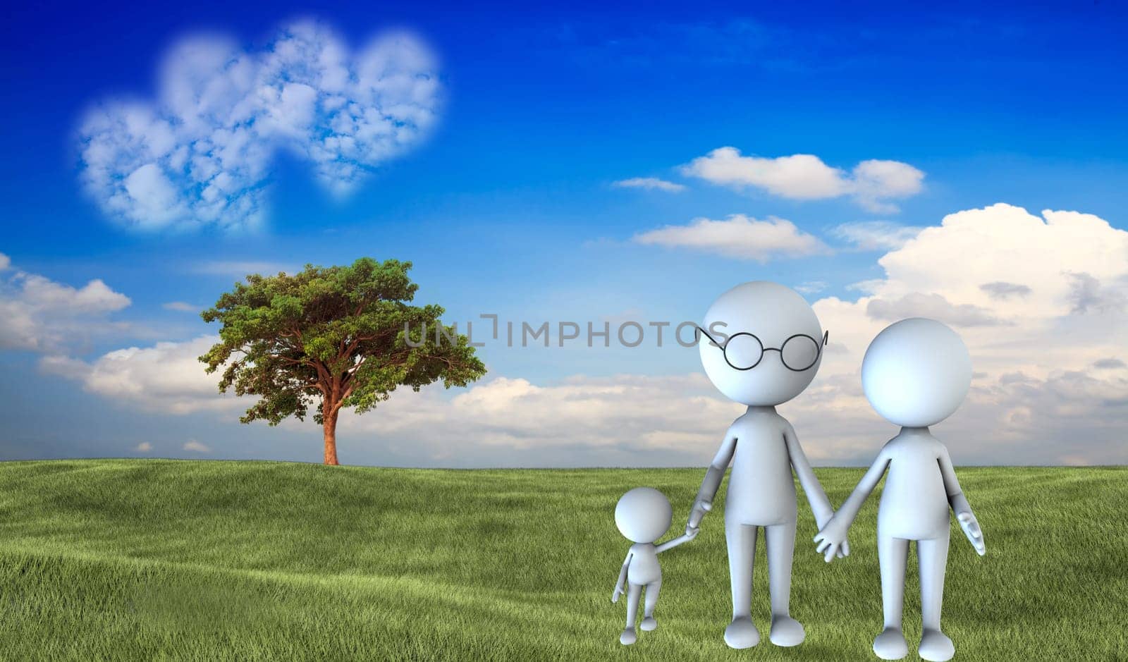 happy family scene outdoors for adv or others purpose use