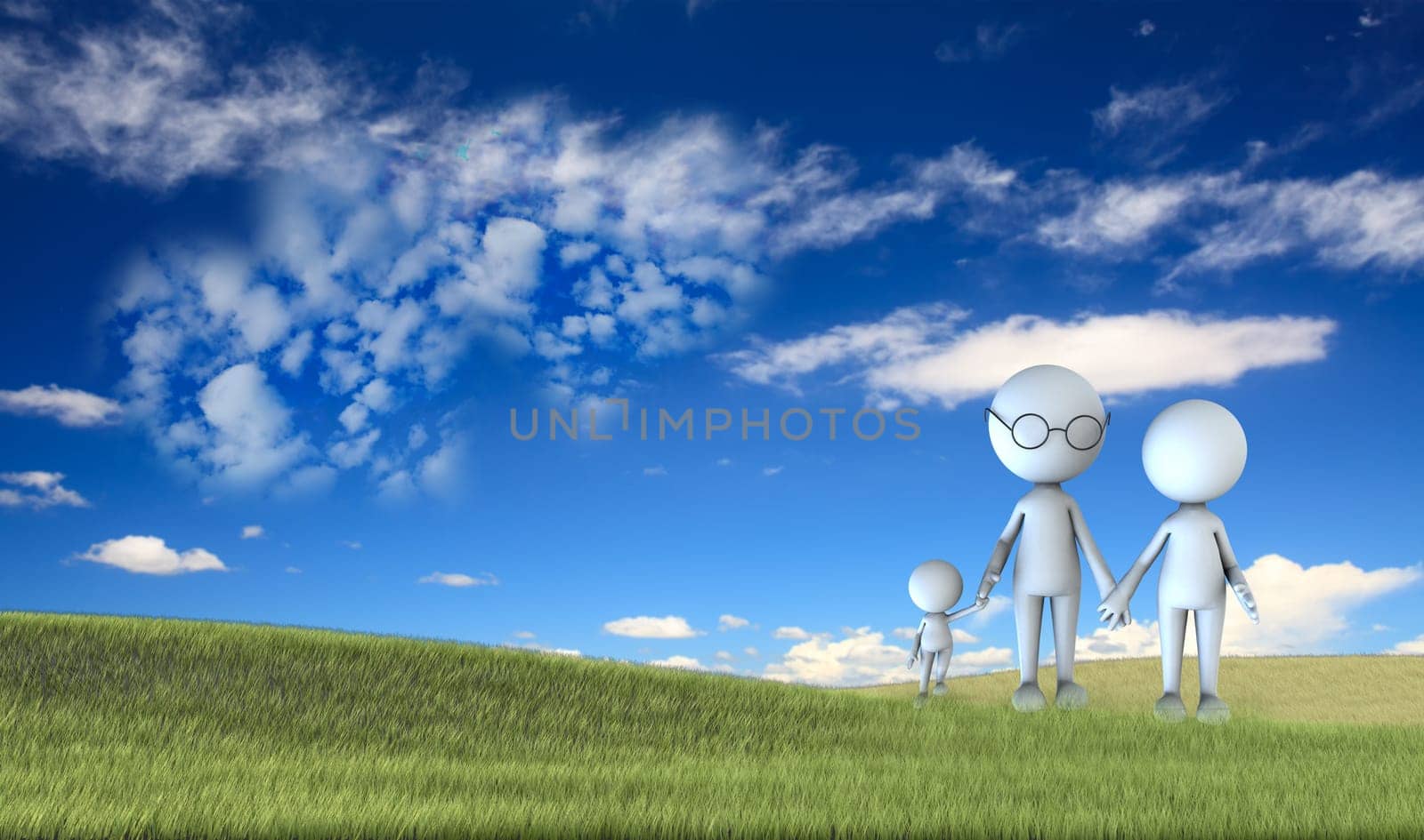 happy family scene outdoors for adv or others purpose use