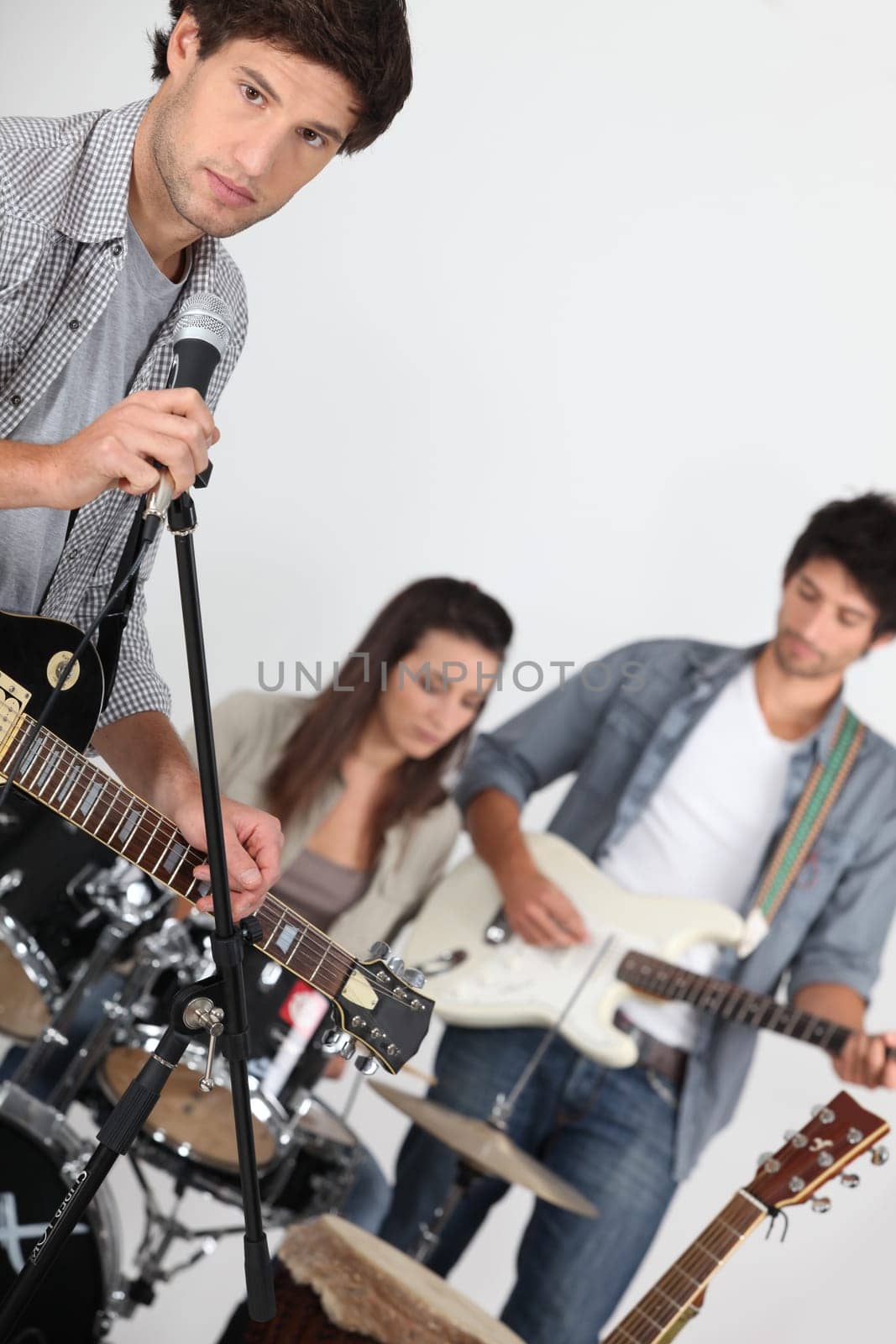 Singer in a band