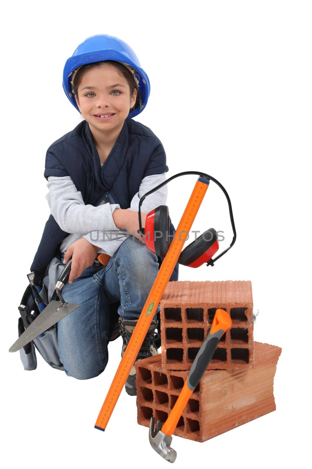 Kid dressed as labourer