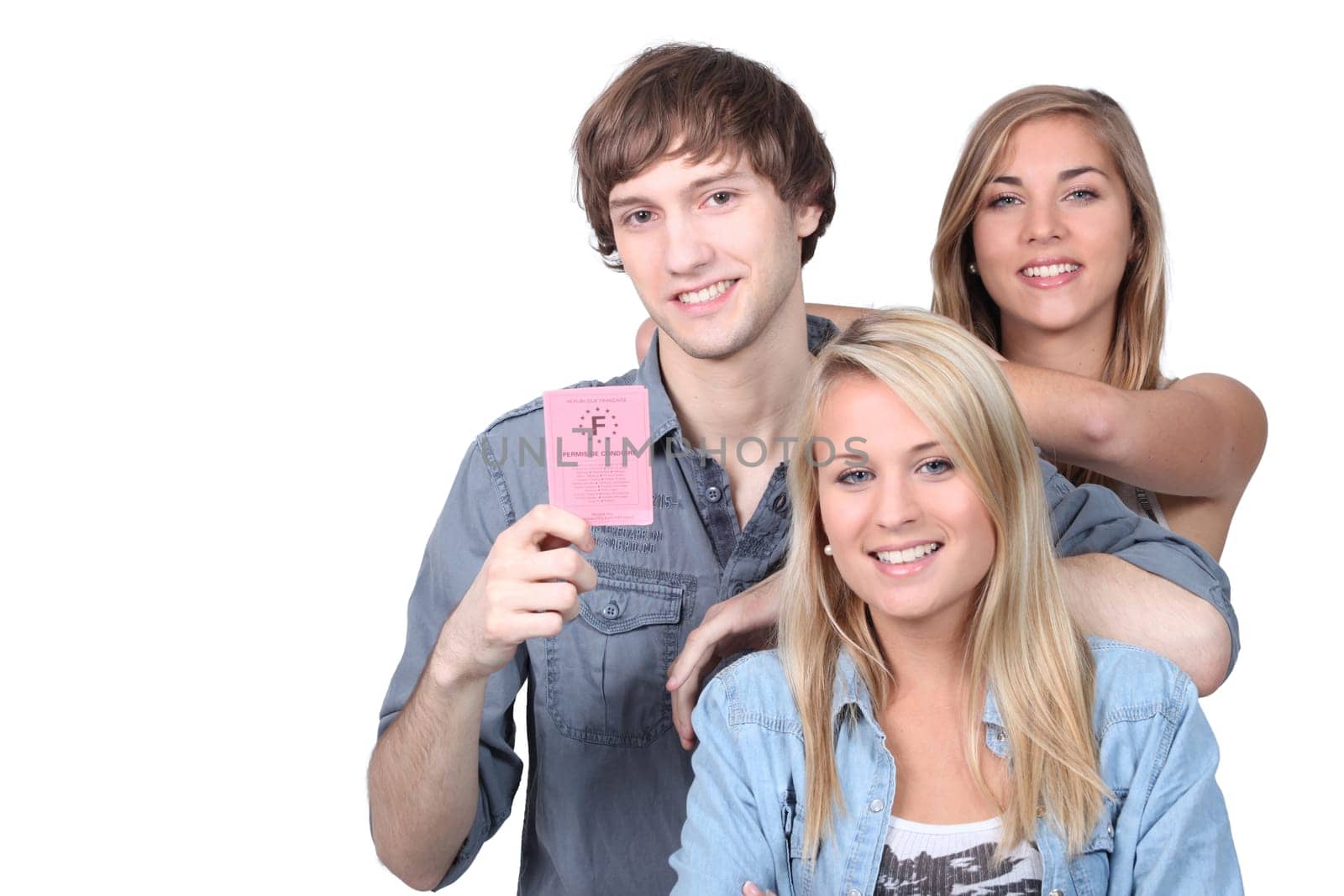 Young people with a French driving license