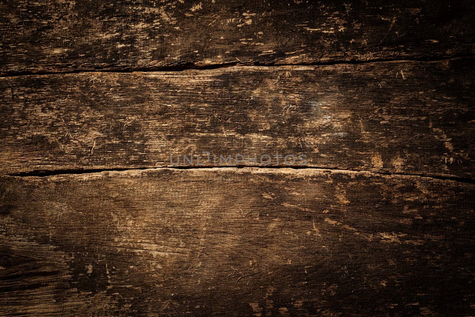Background texture of old rustic weathered grunge cracked wood with a side vignette