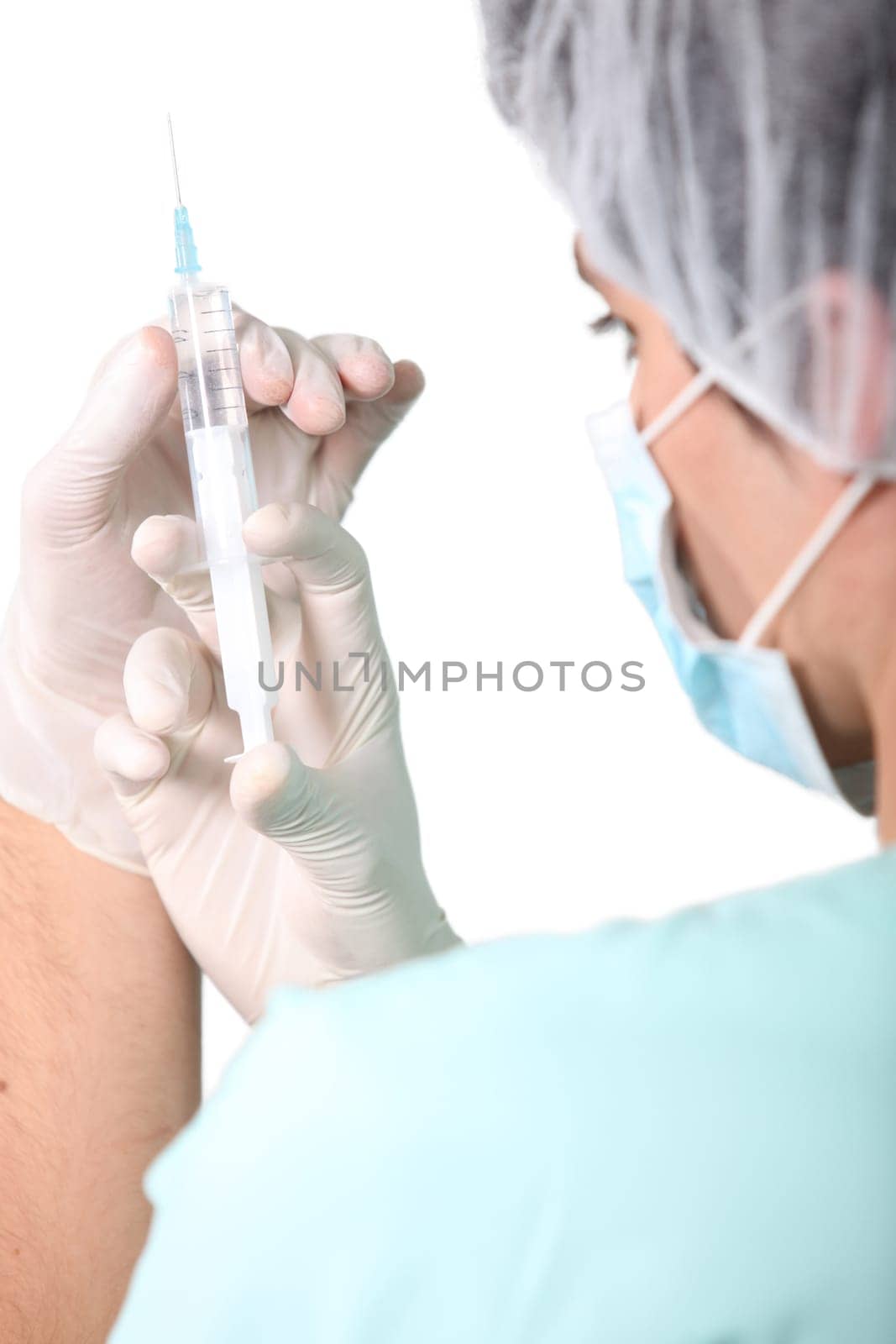 Nurse holding injection