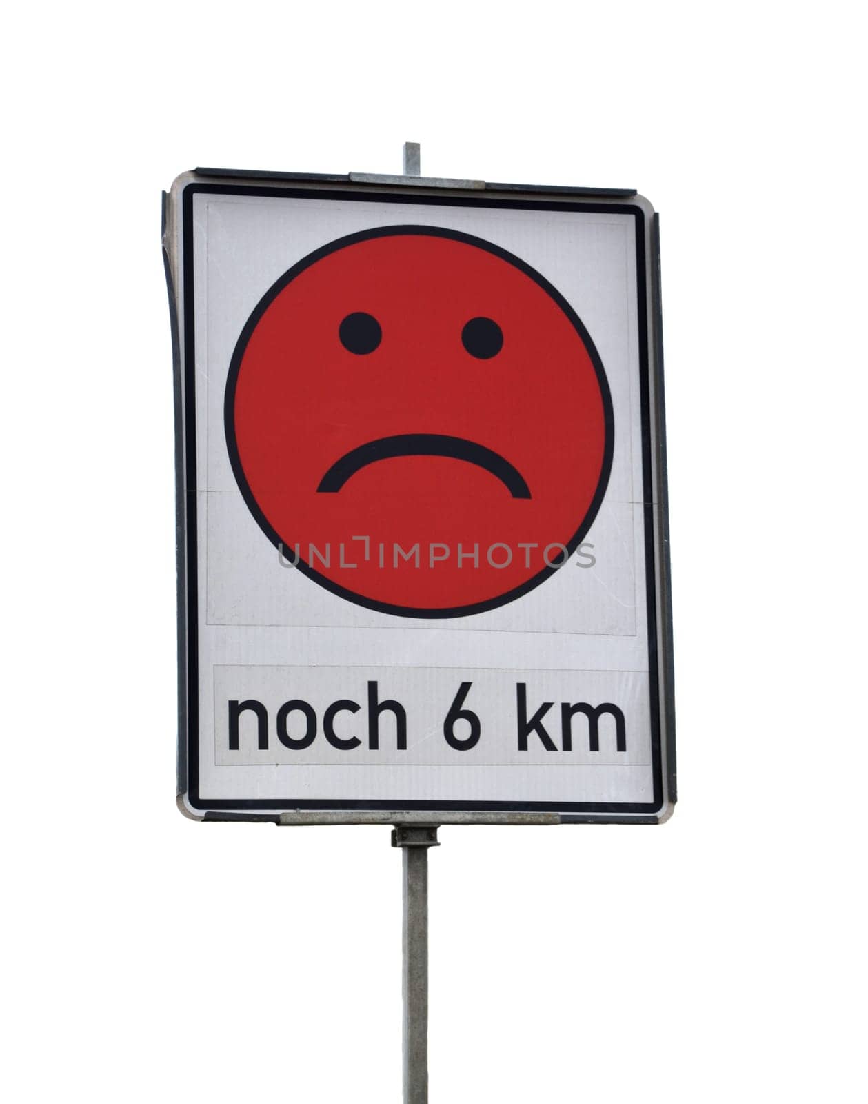 Smiley on motorway construction site