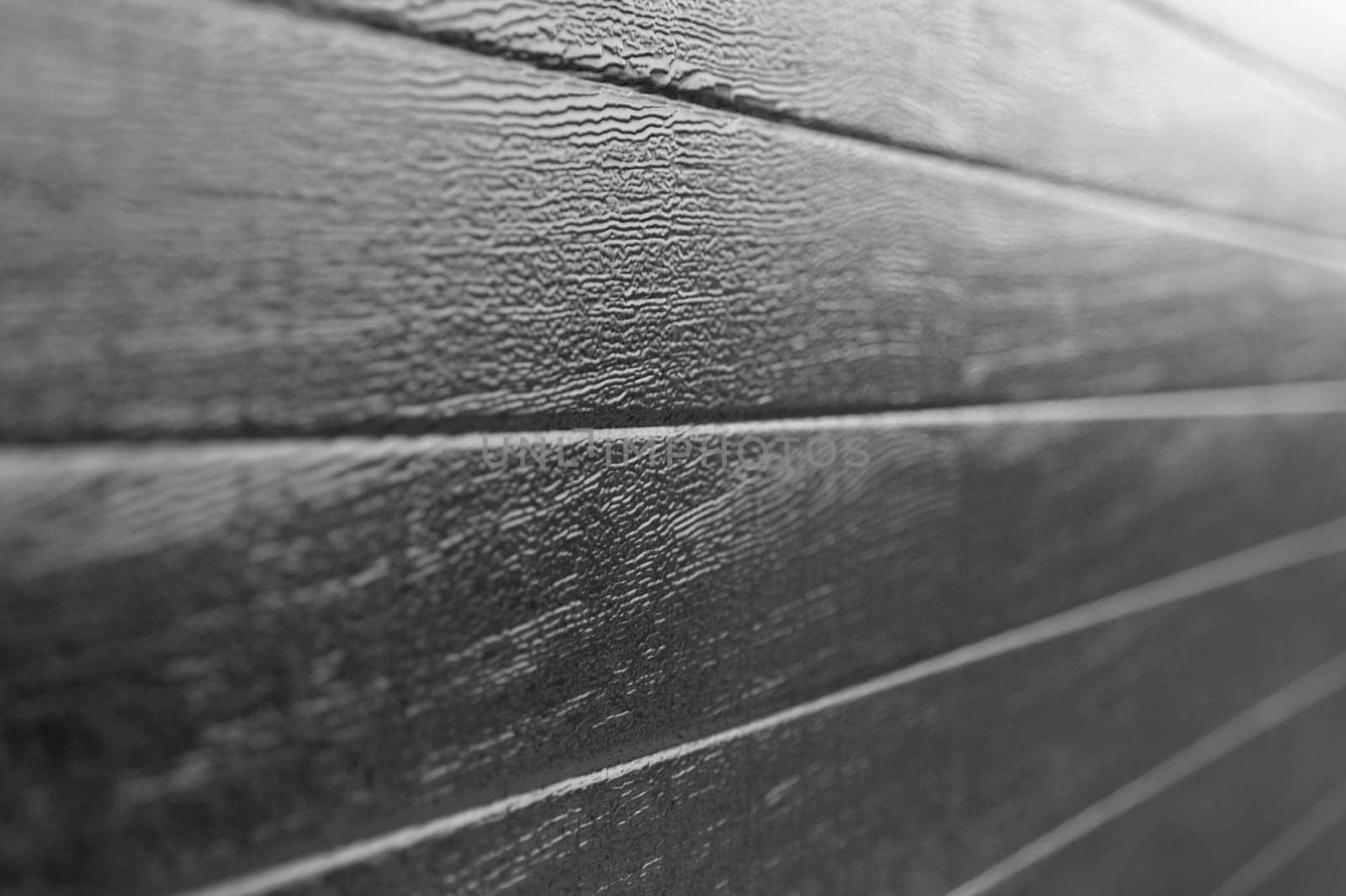 A close up shot of wood panelling