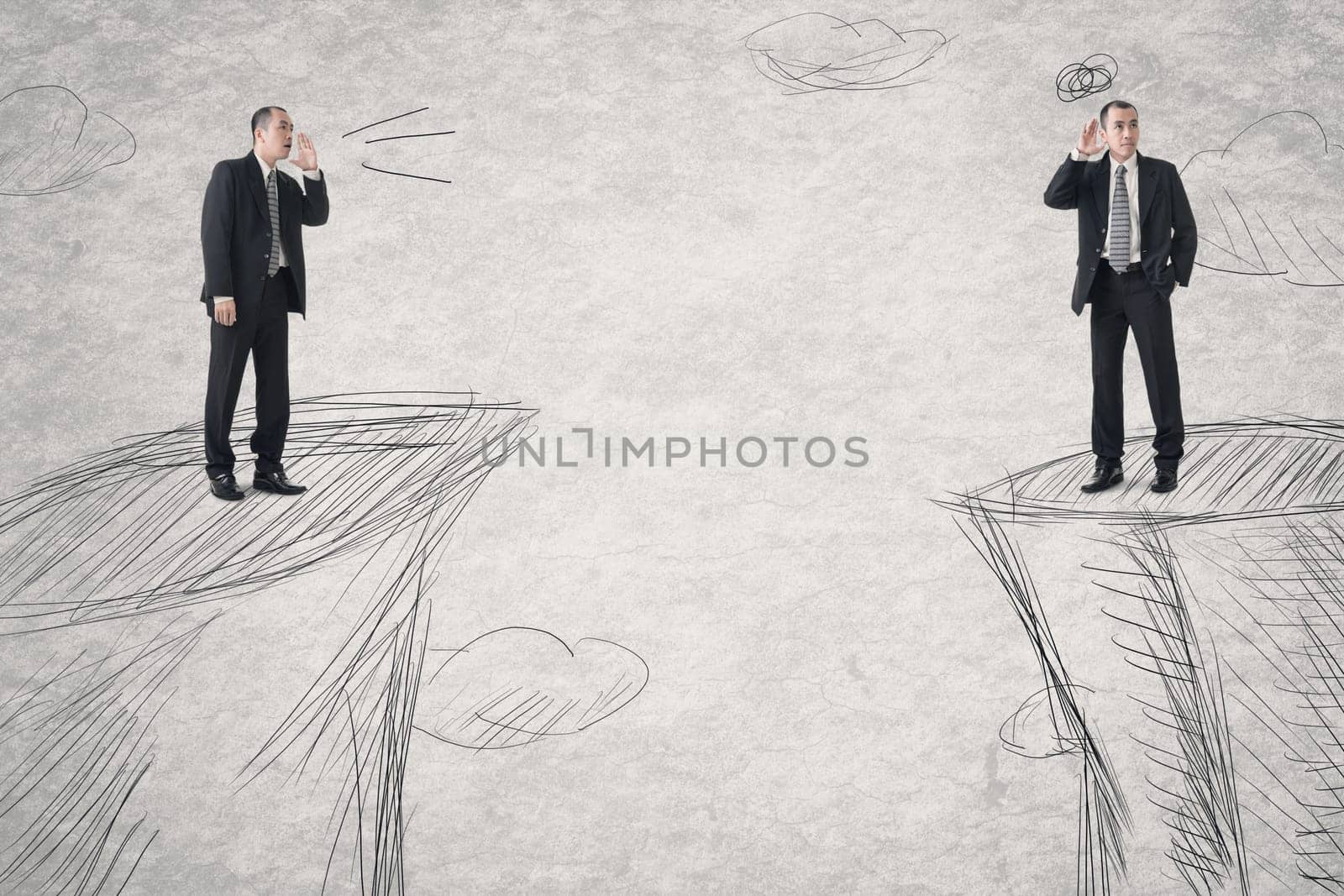 Businessman communication by elwynn