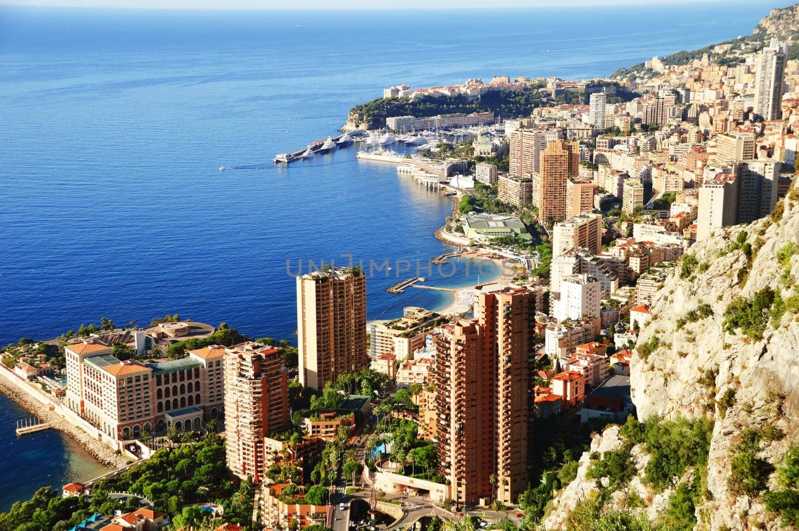 View of the city of Monaco. French Riviera