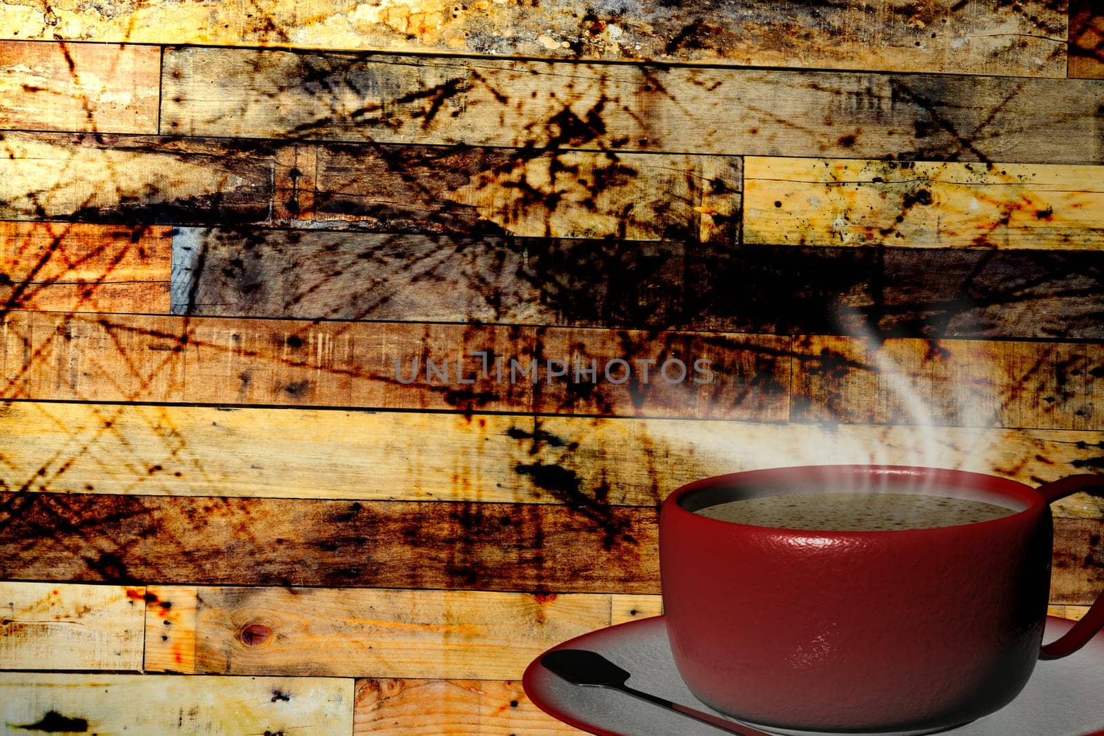 3d rendering Cup of coffee for adv or others purpose use