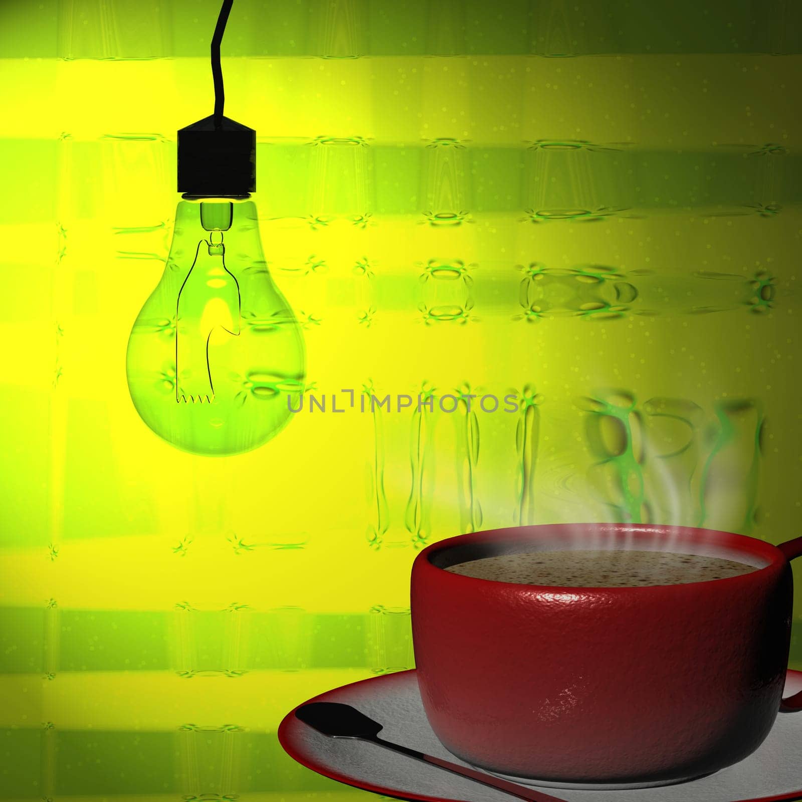 3d rendering Cup of coffee for adv or others purpose use