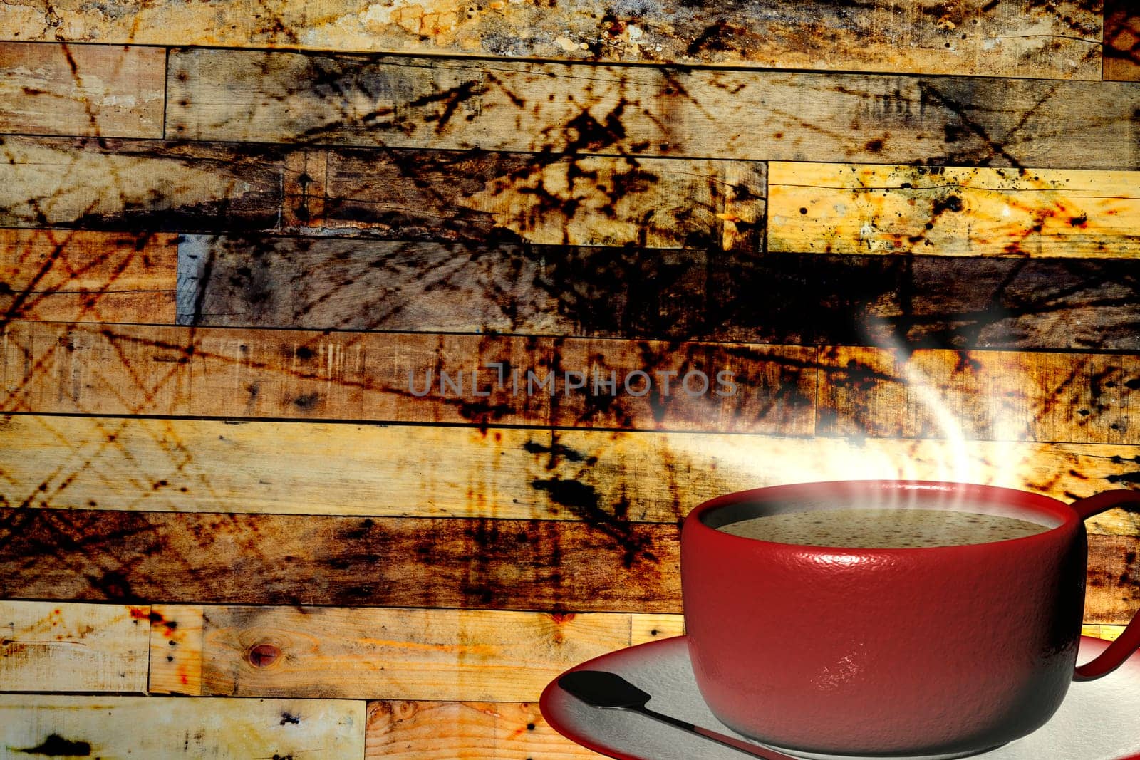 3d rendering Cup of coffee for adv or others purpose use