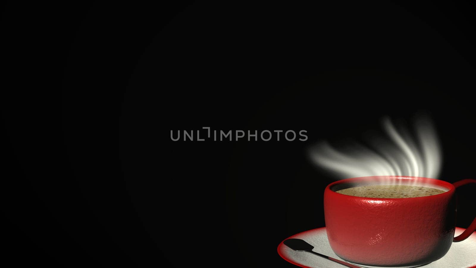 3d rendering Cup of coffee for adv or others purpose use