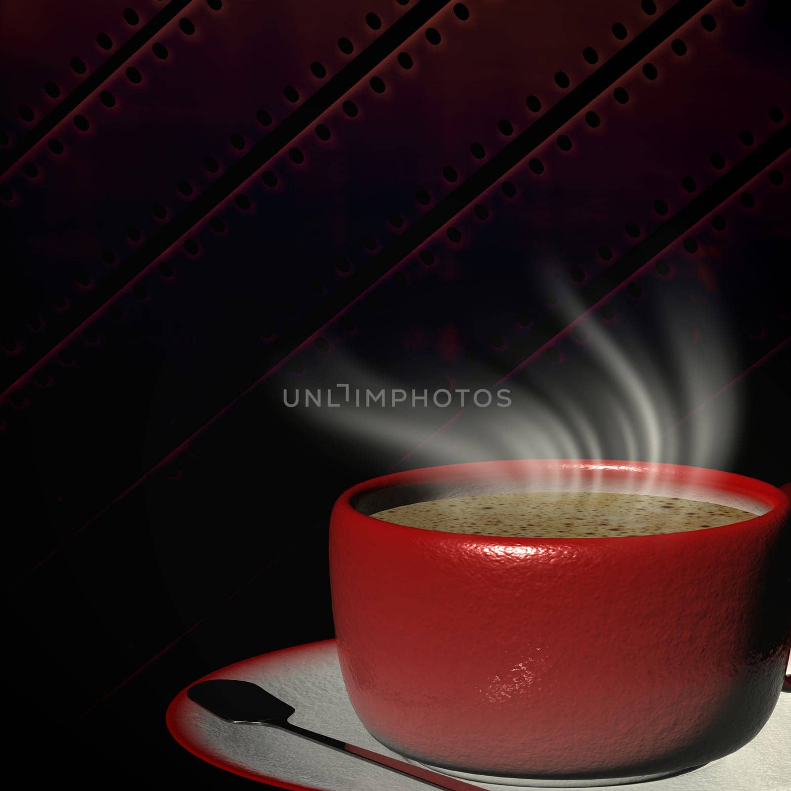 3d rendering Cup of coffee for adv or others purpose use