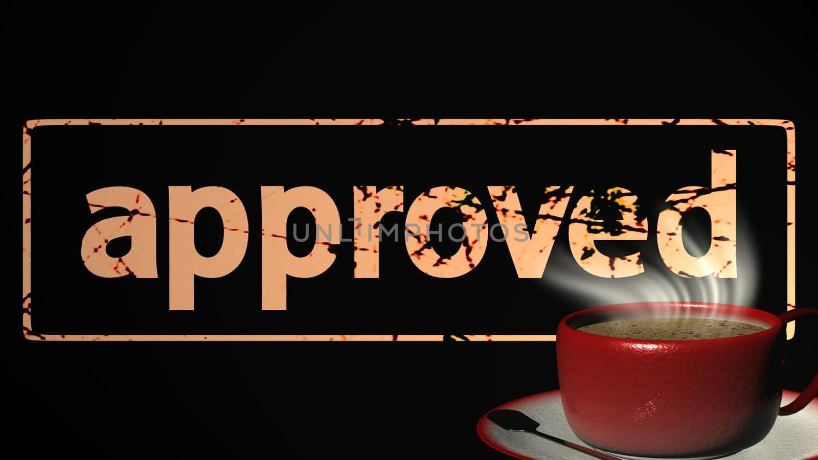 3d rendering Cup of coffee for adv or others purpose use