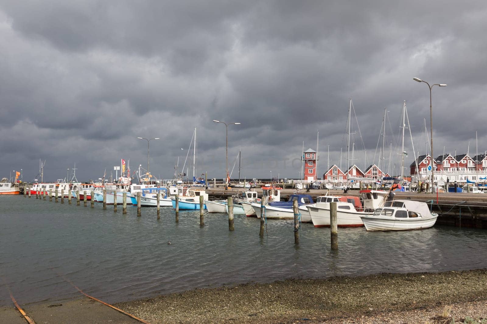 Yachts and motorboats in the port of Bagenkop,Langeland