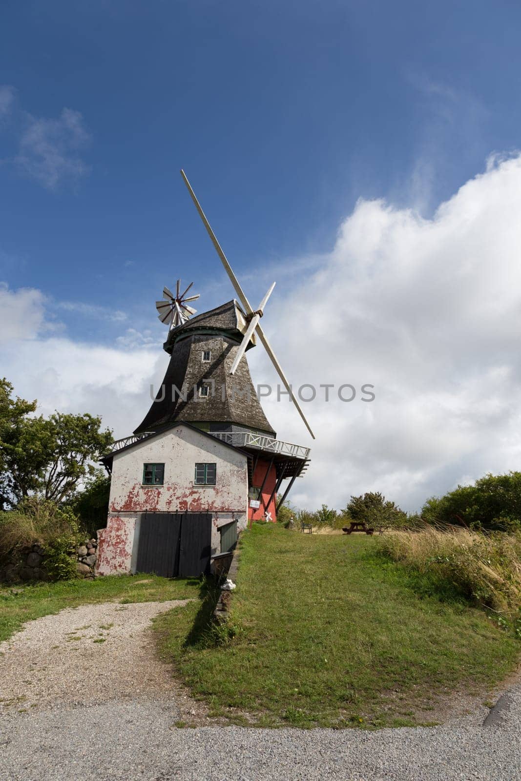 Old windmill without wings in poor condition