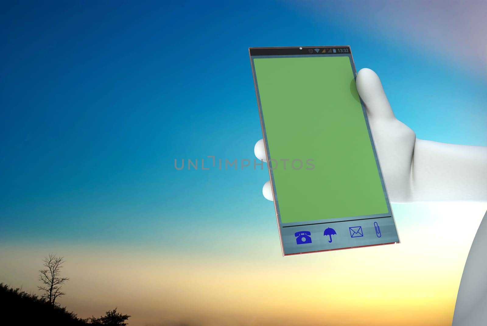 working on big mobile phone fo for adv or others purpose use