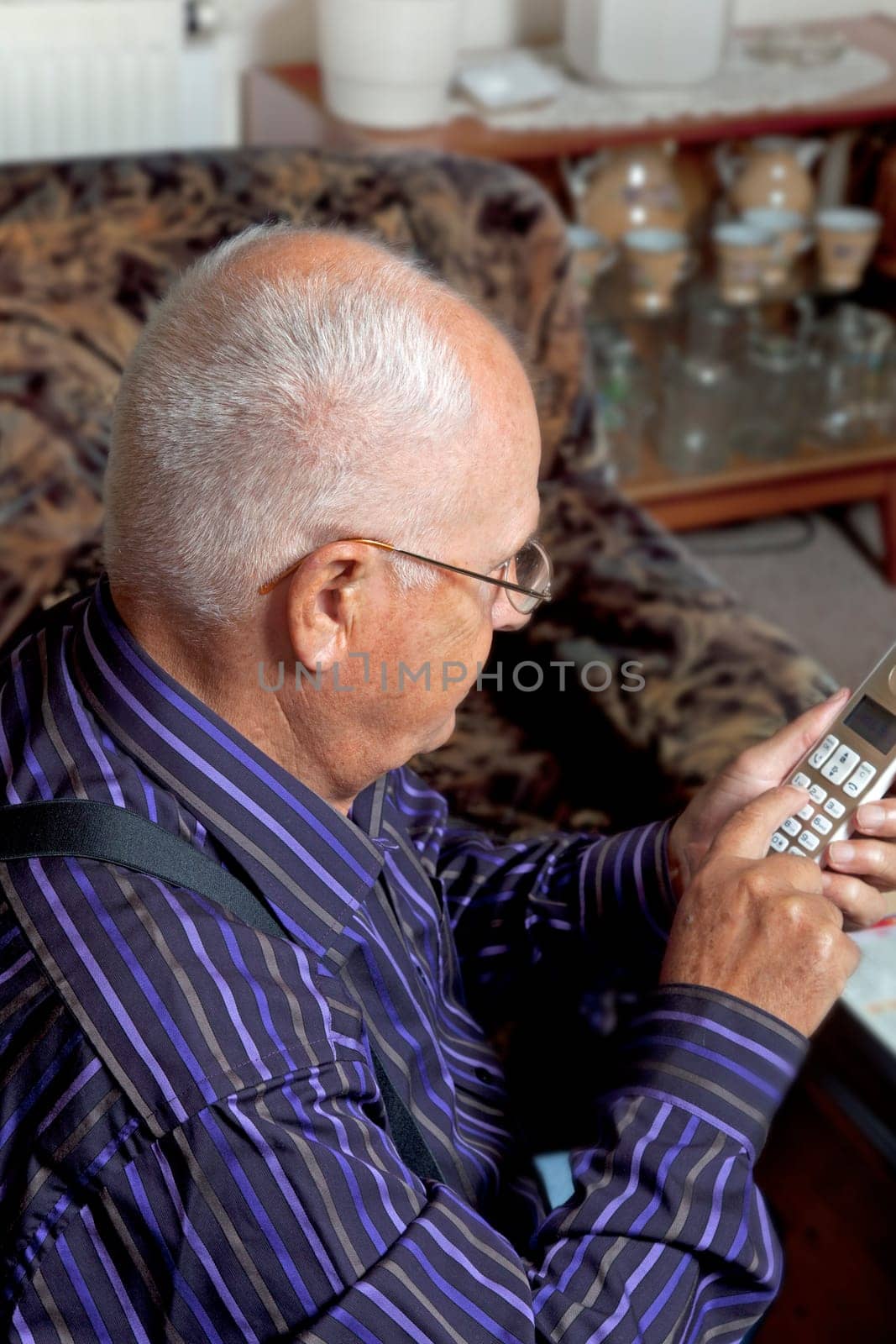 Senior on the phone