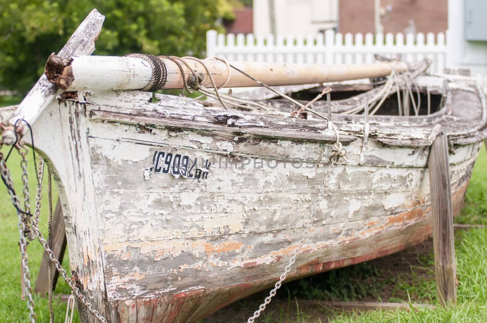 Old rotten Boat on Abandoned Junk Yard
