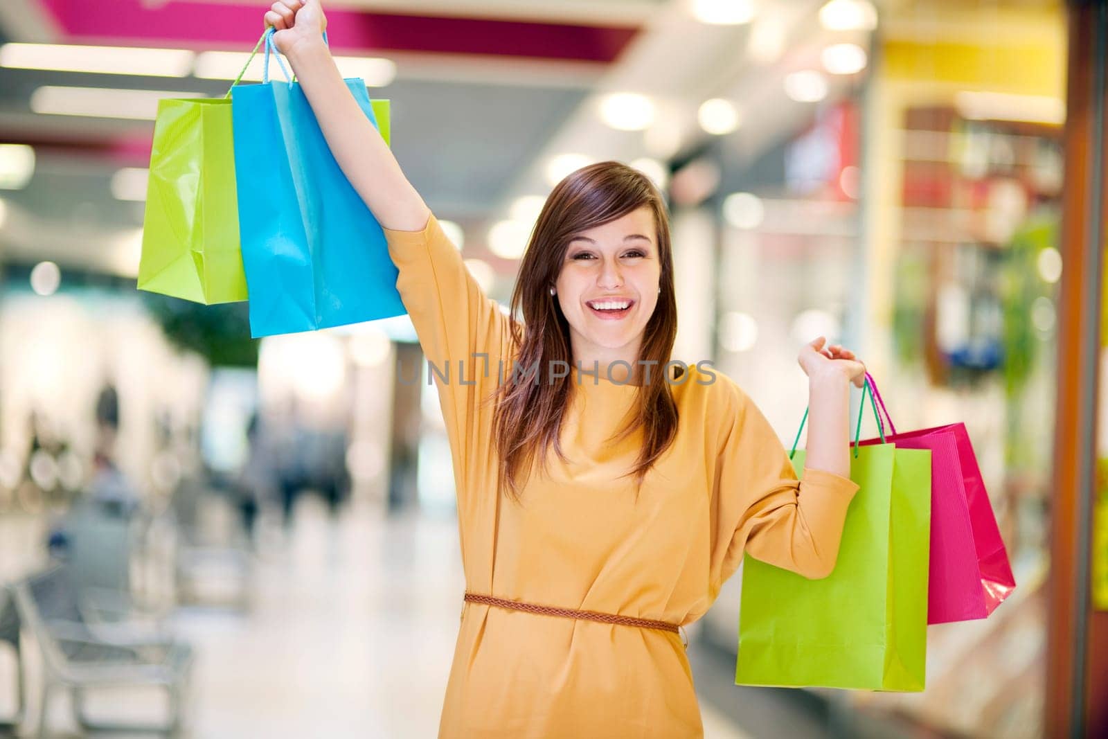 Young woman with shopping bags