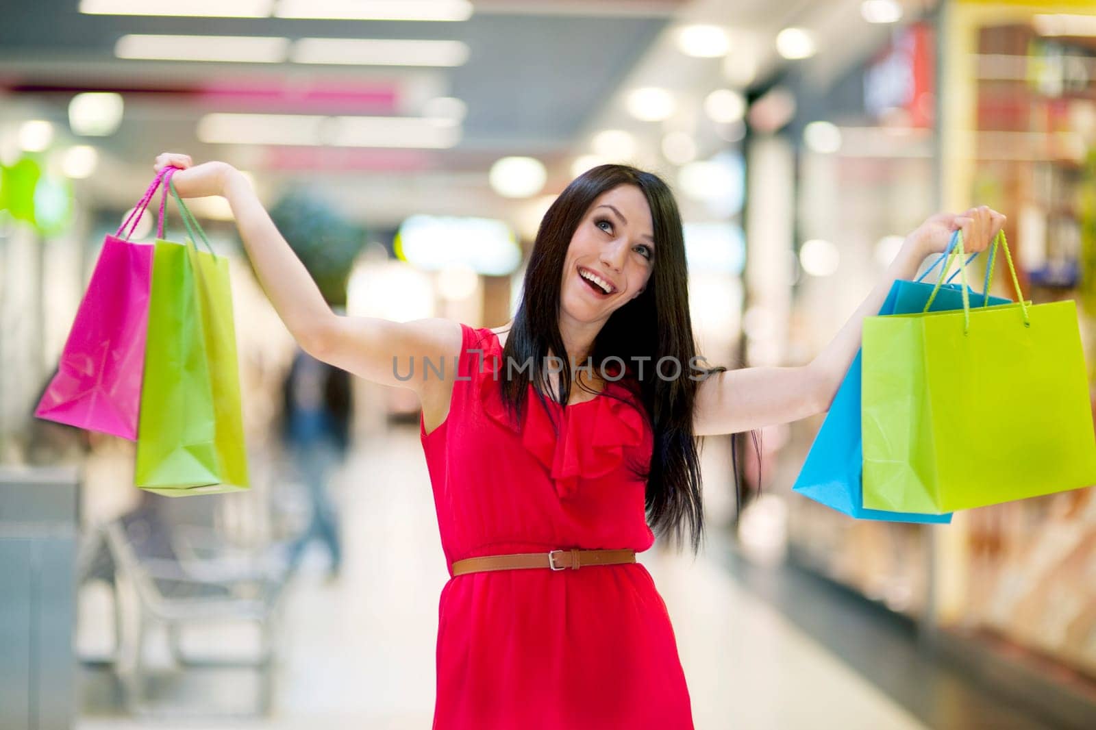 Young woman with shopping bags