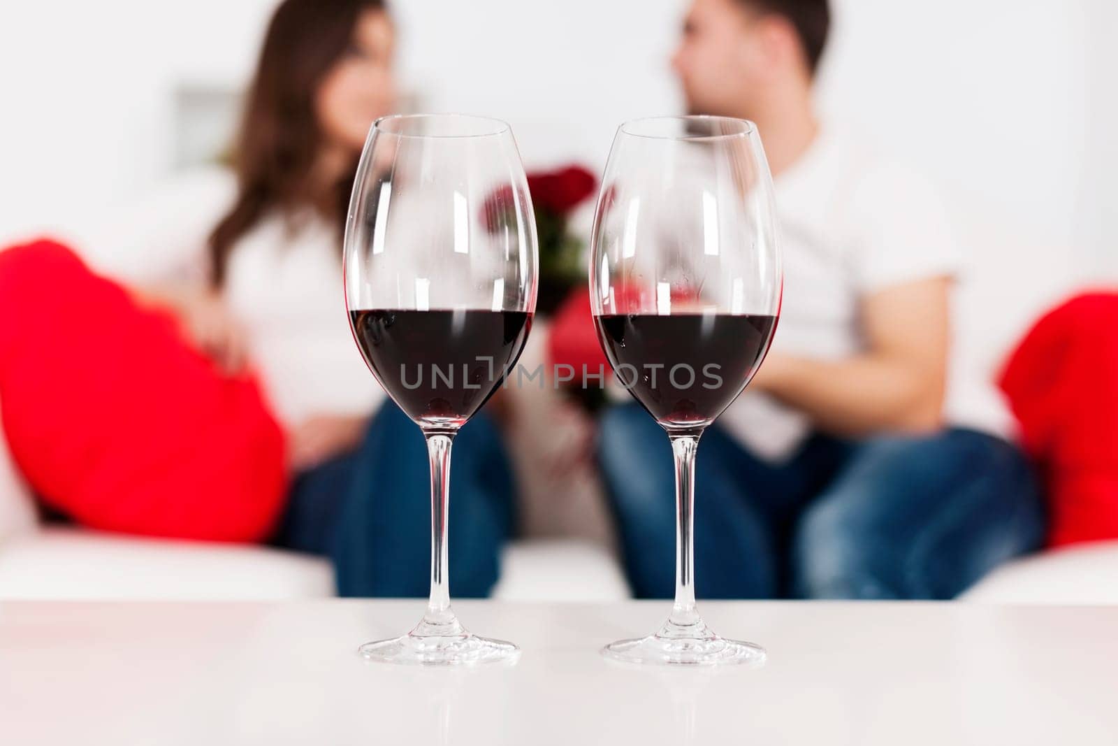 Red wine for valentine's day