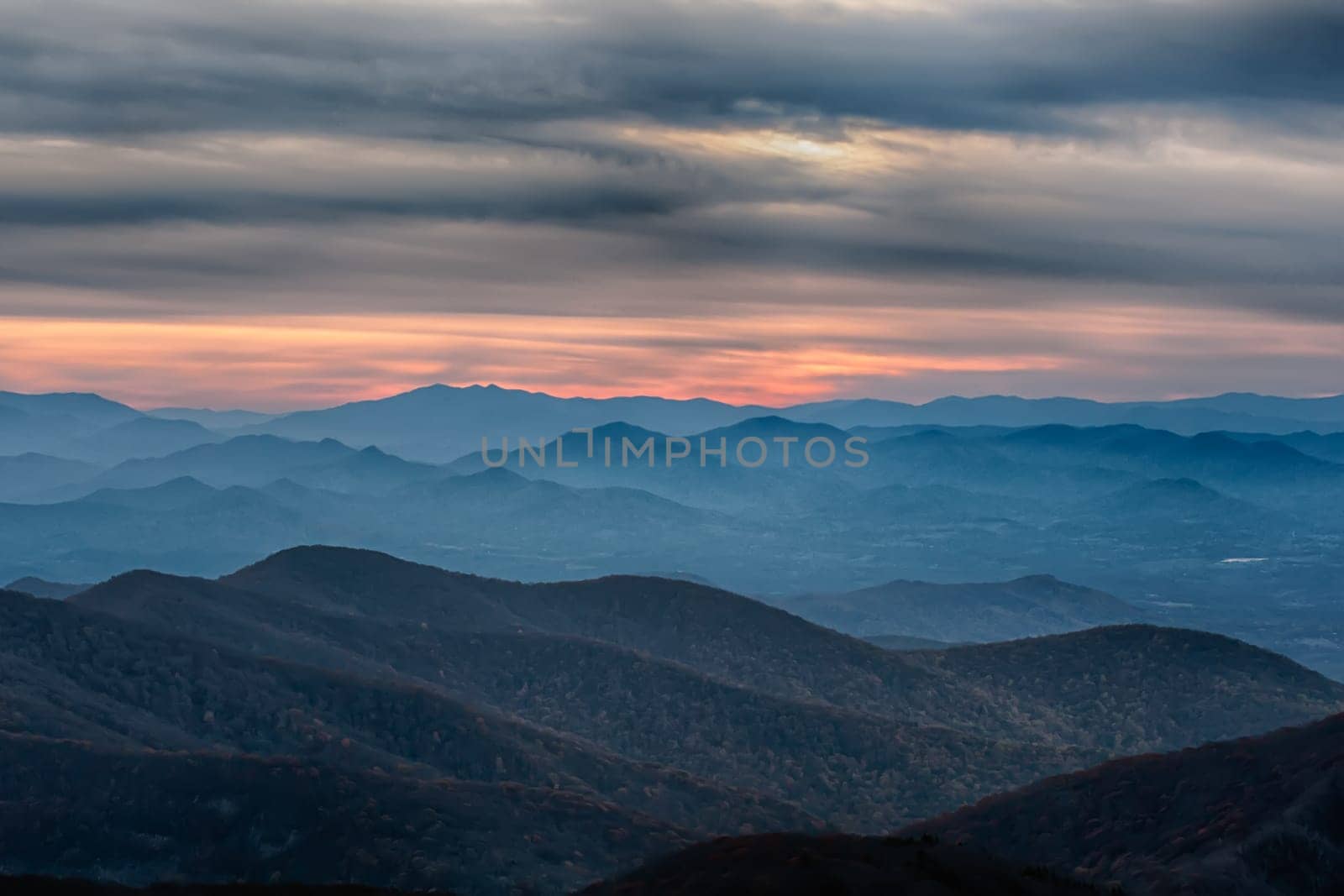 Blue Ridge Parkway National Park Sunset Scenic Mountains