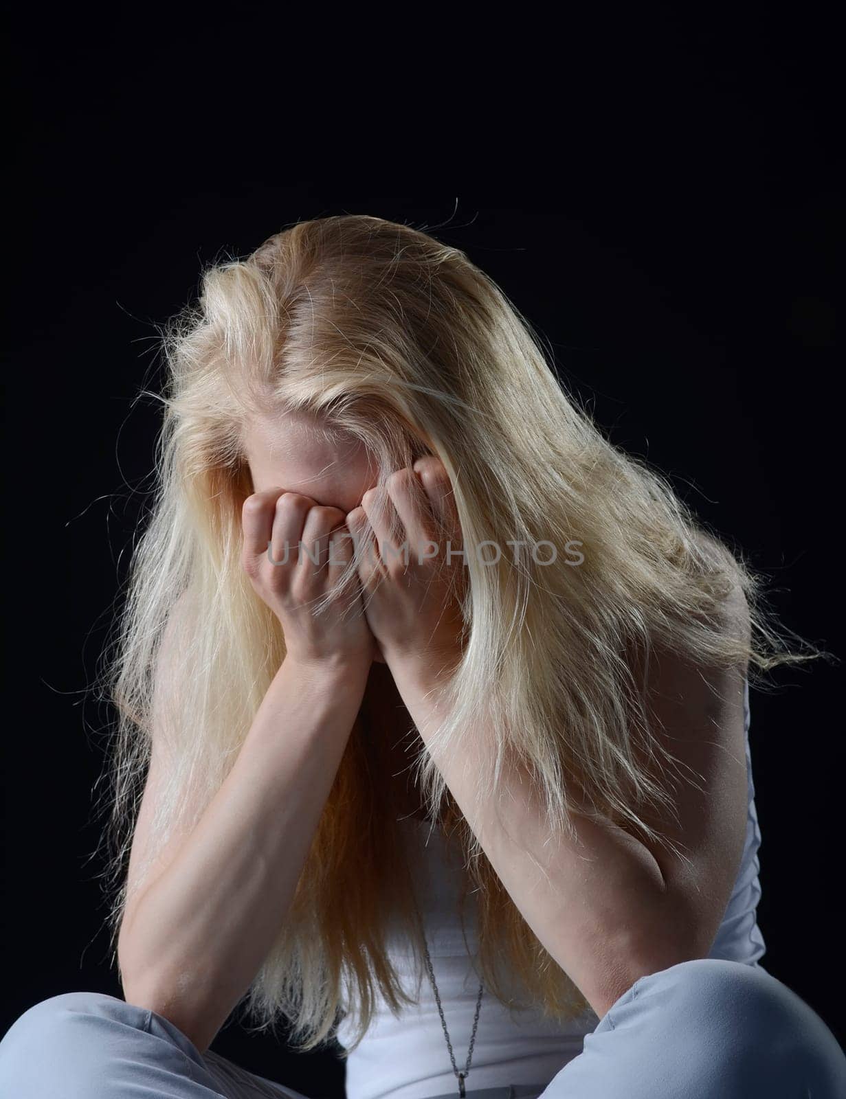 unhappy young woman