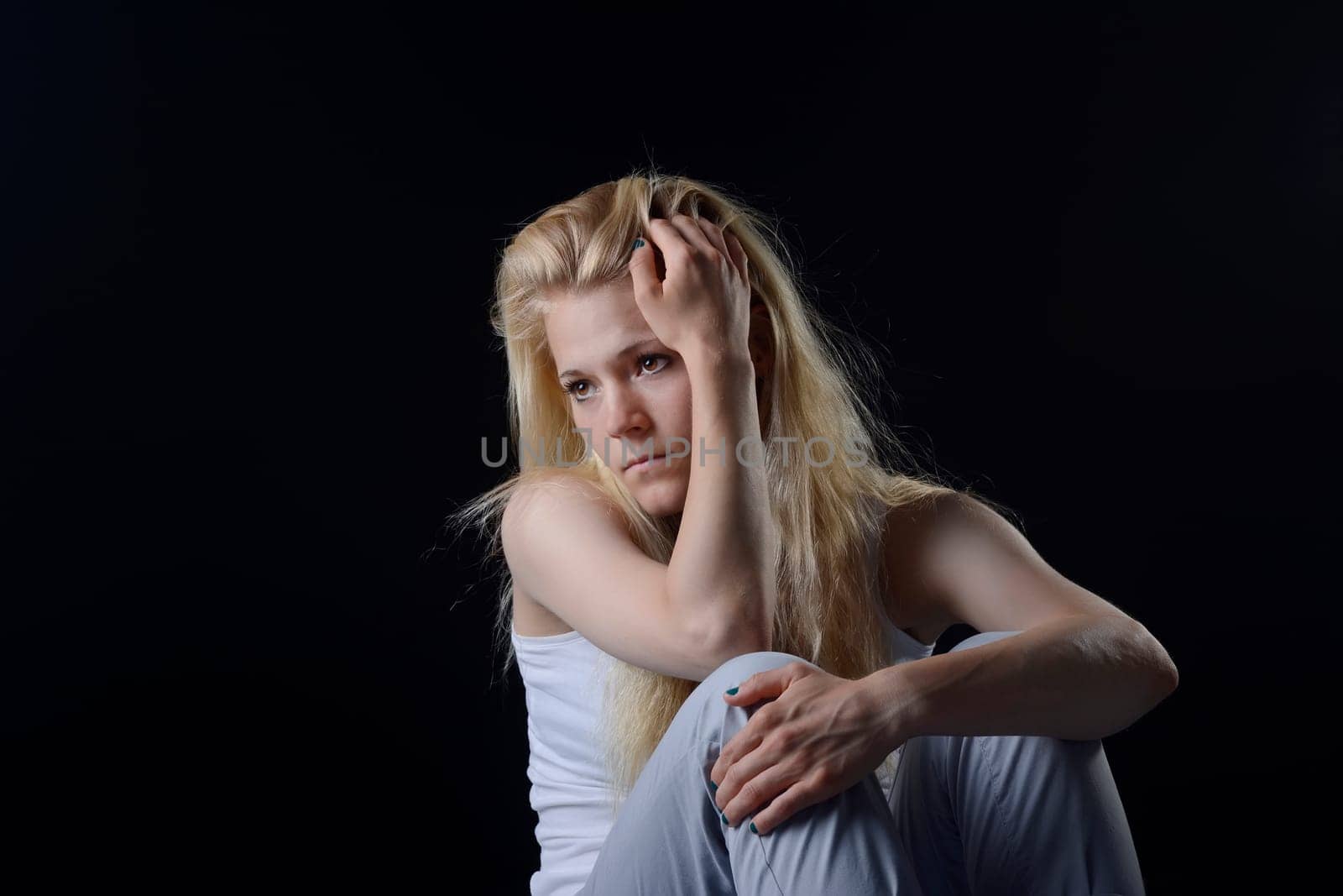 unhappy young woman