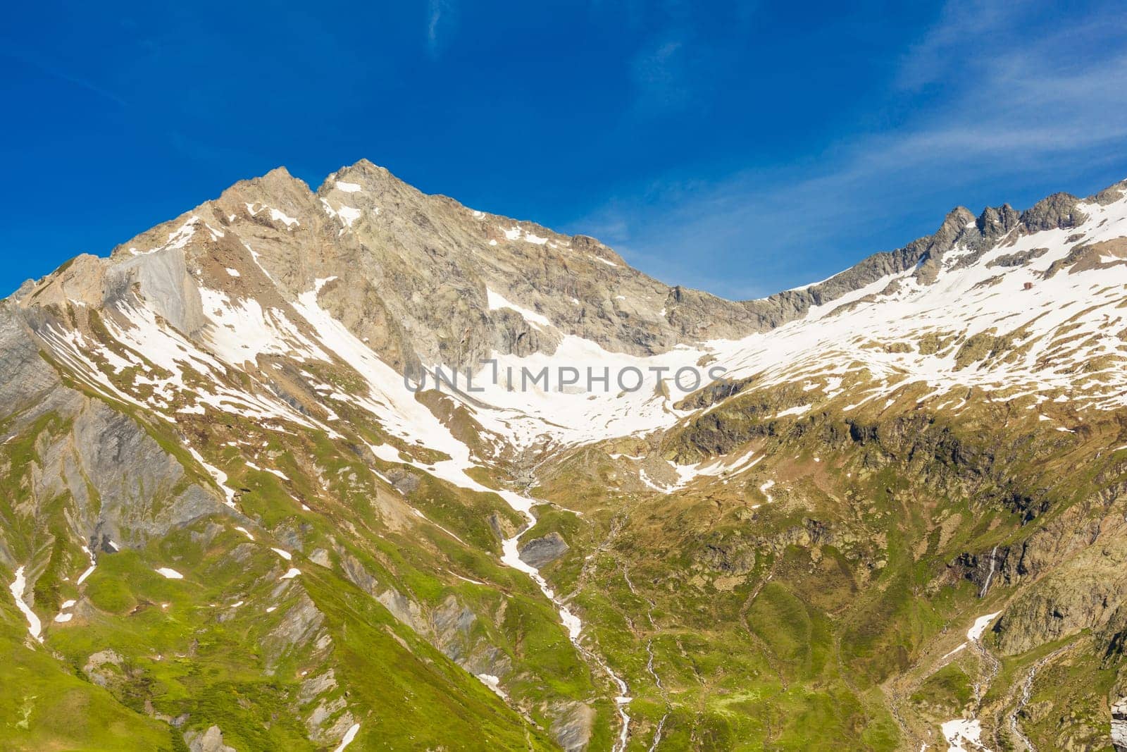 Top of a mountain in the French Alps