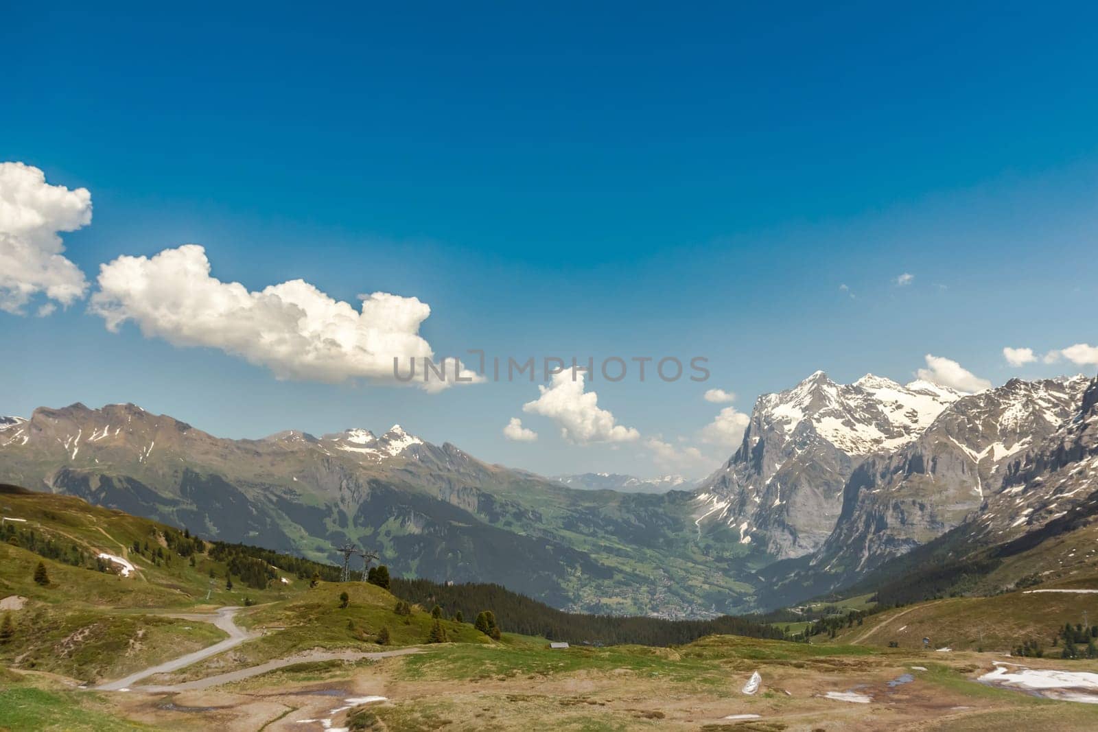 View from Grindelwald in swiss alps, Switzerland