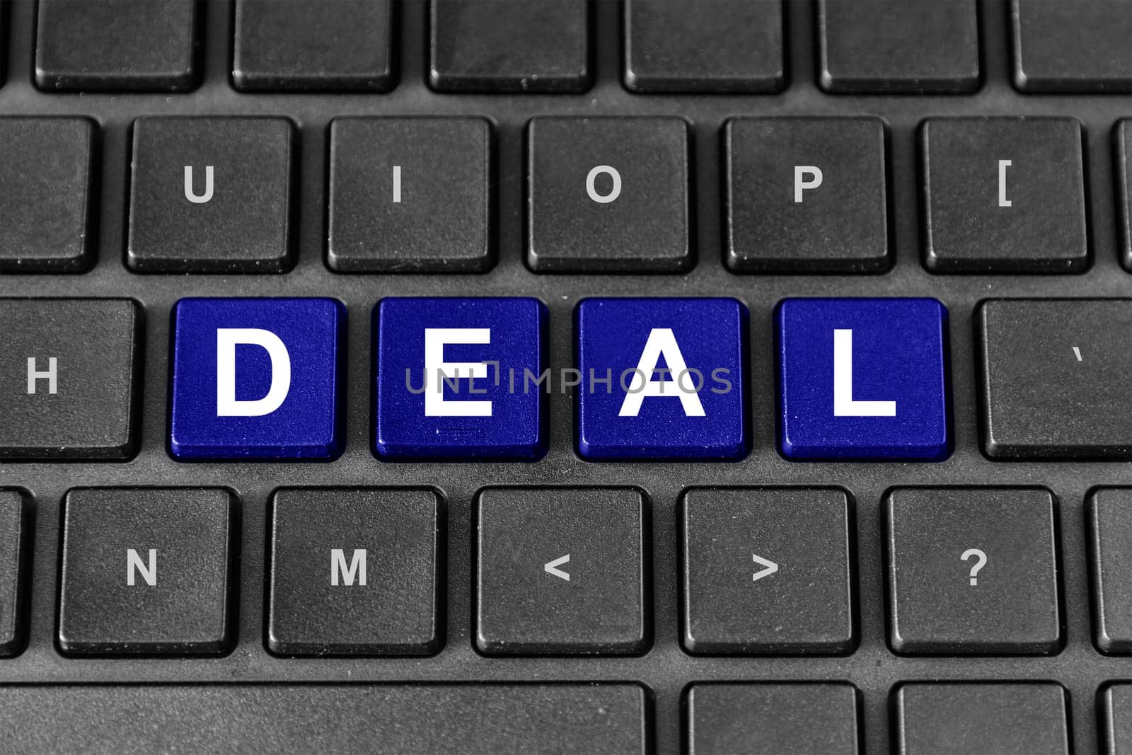 business deal blue word on keyboard