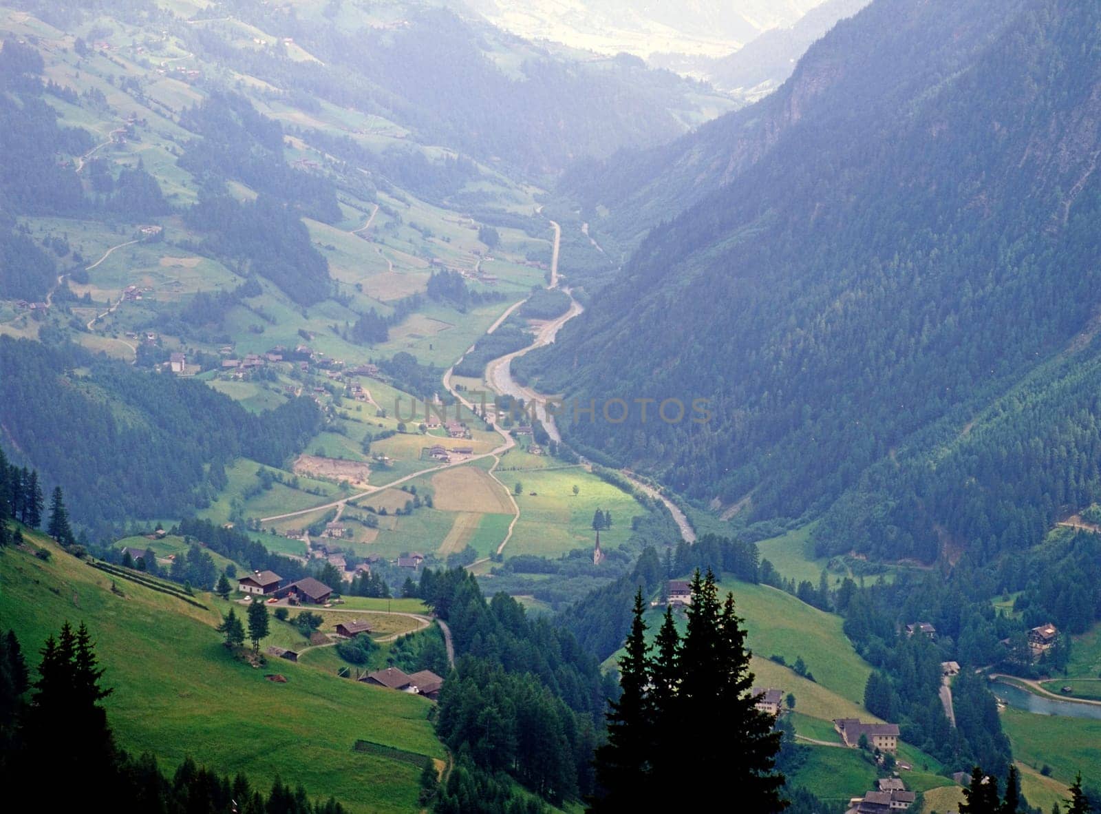 Alpine Valley by Dachstein in Austria