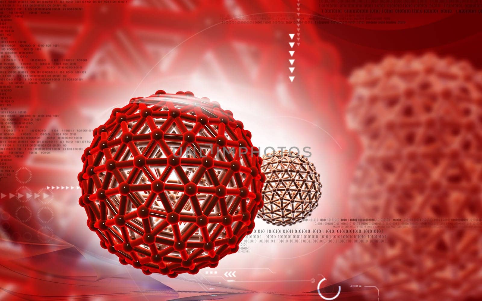 Digital illustration of gene in colour background