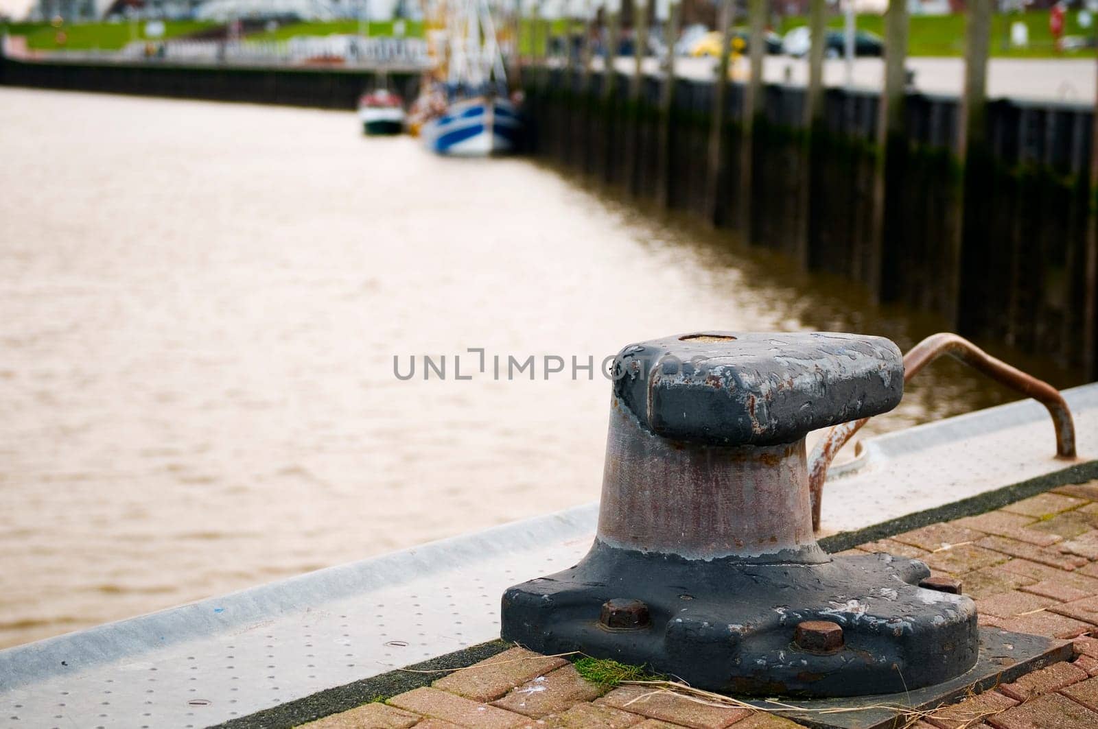 Close-up of a bollard in the port of Bensersiel /East Frisia