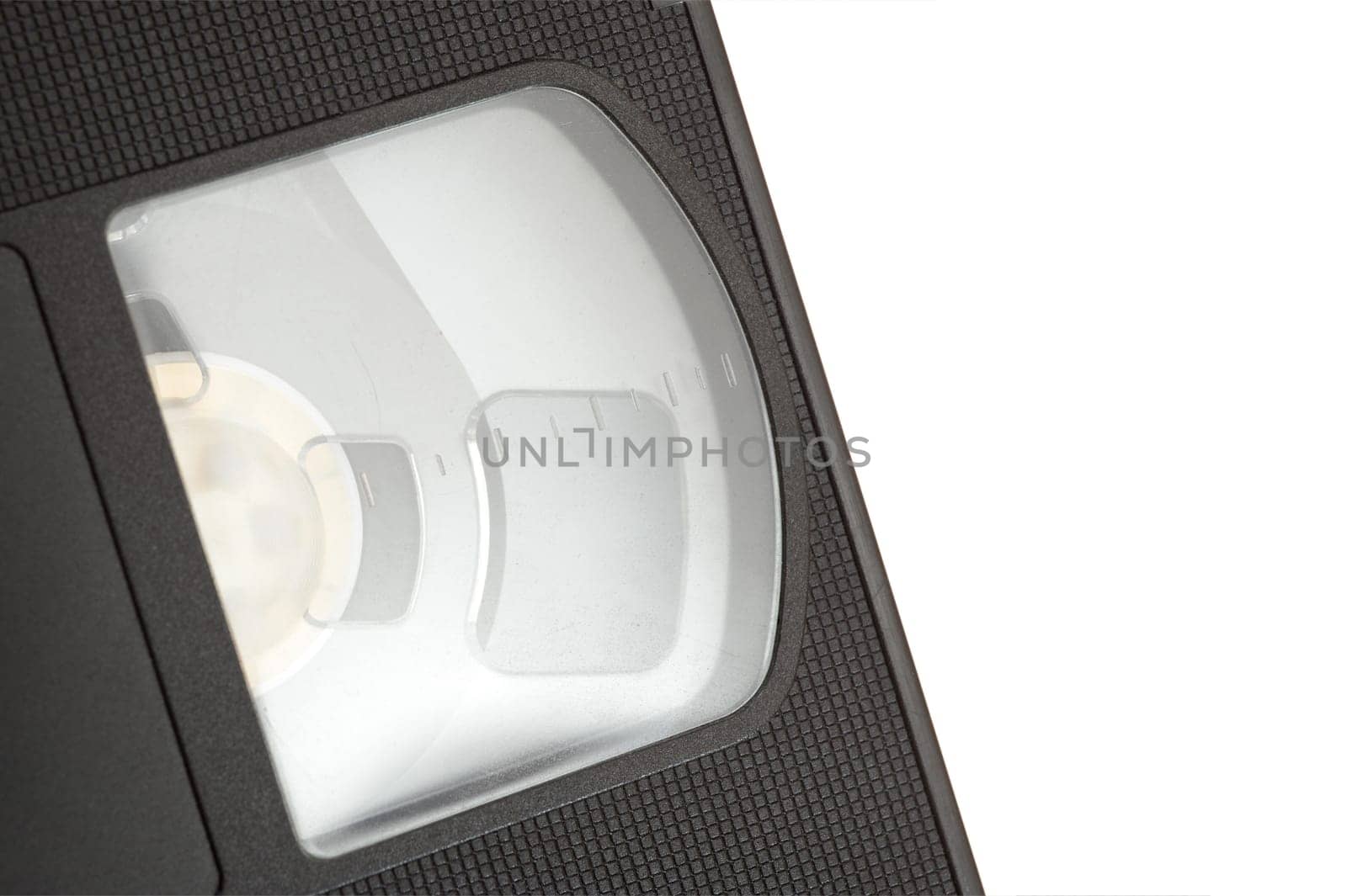 A close up shot of a video cassette
