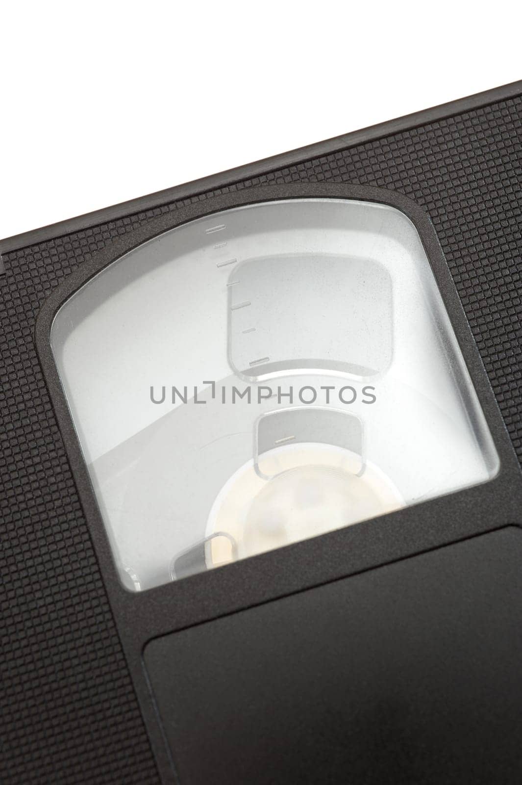 A close up shot of a video cassette