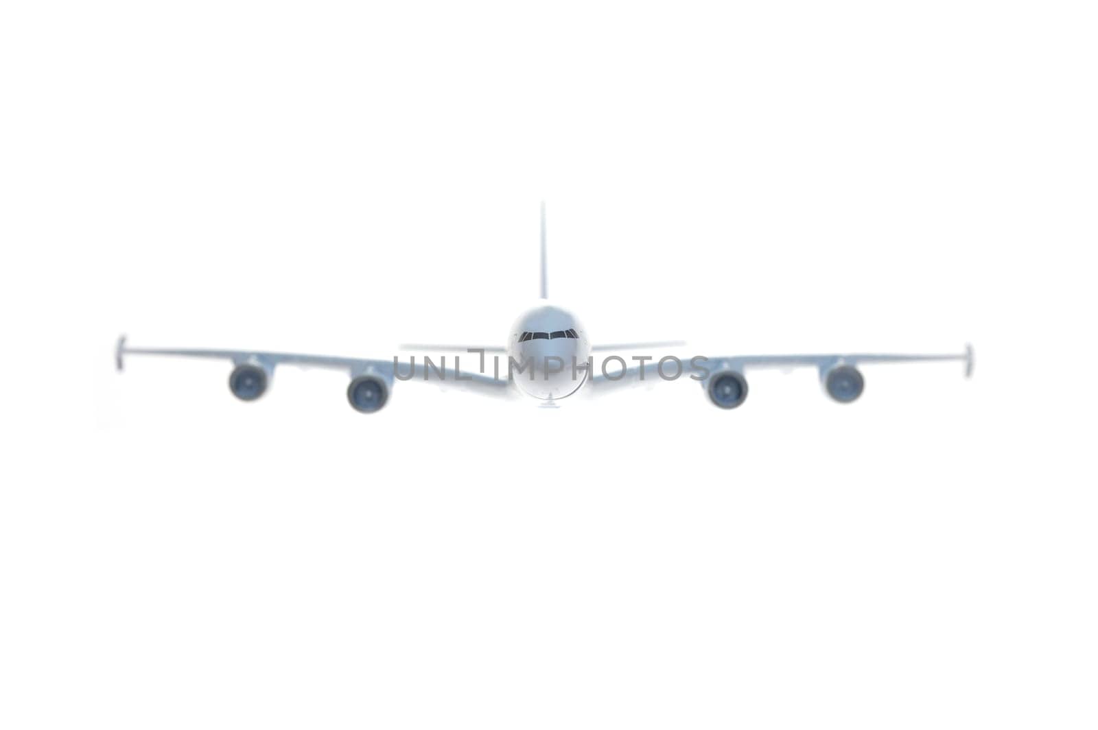 A close up shot of a die cast model plane