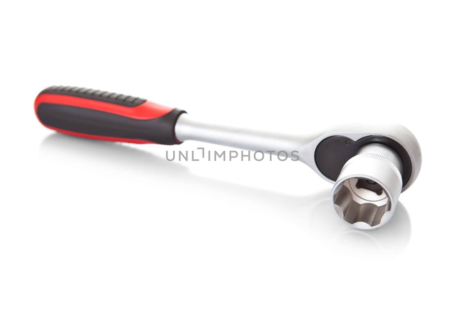 Photo of Ratchet Wrench. Isolated on white