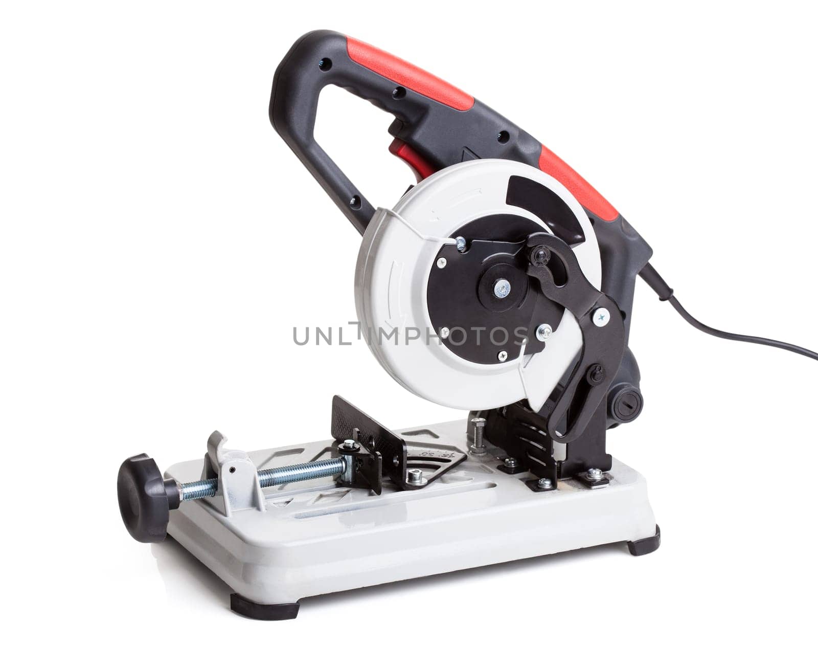Circular metal saw. Isolated on white background