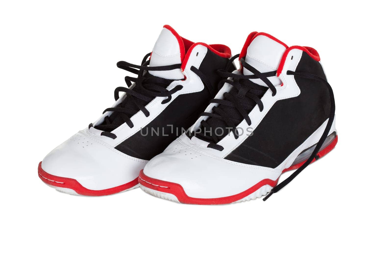 Pair of basketball shoes. Isolated on white background