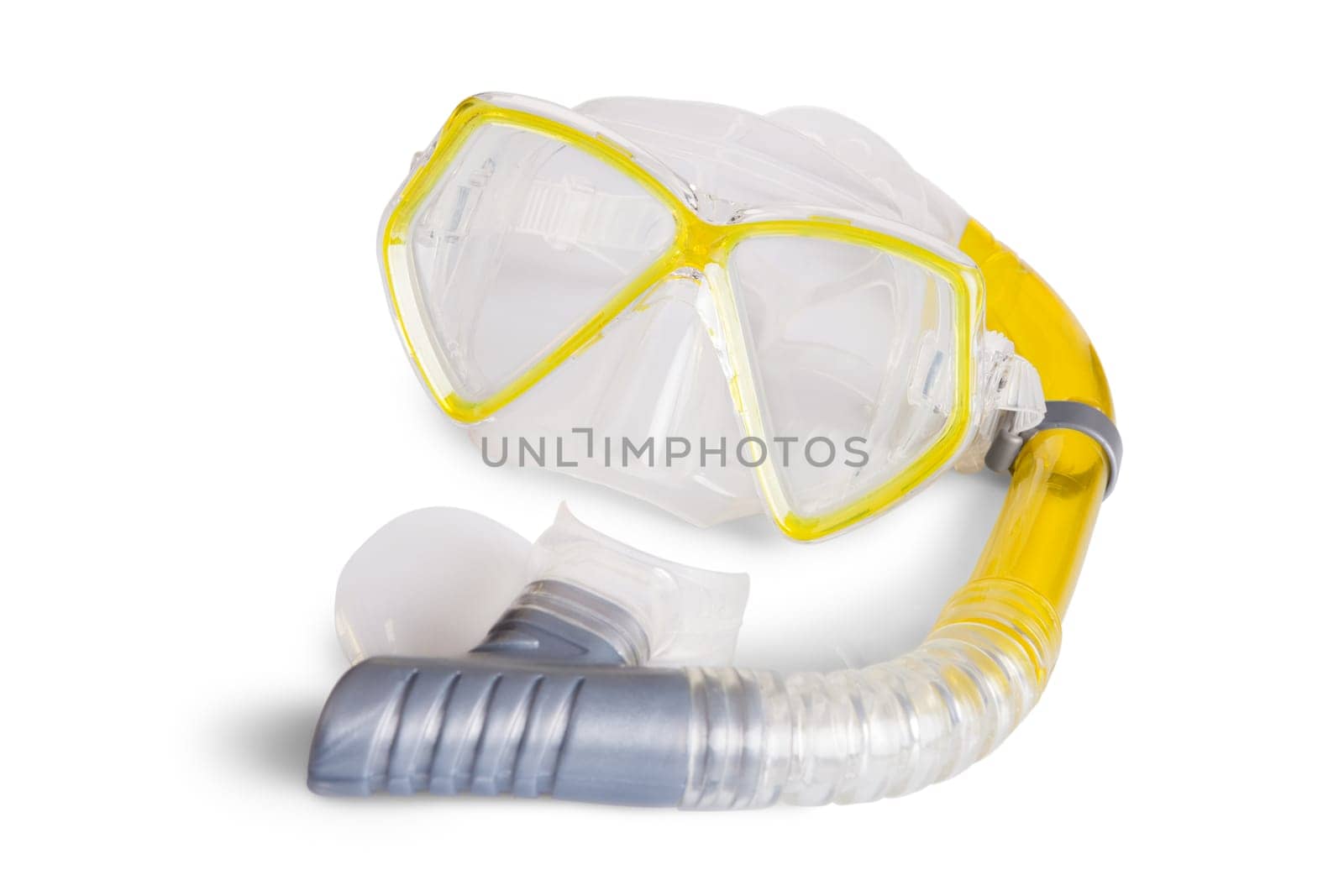 Goggles for snorkeling. Isolated on white background