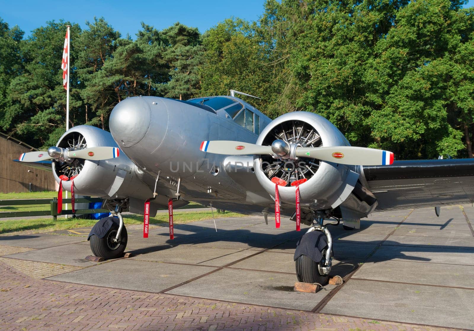 propeller plane at the Dutch Air Force open days 2014 in Gilze-Rijen, netherlands
