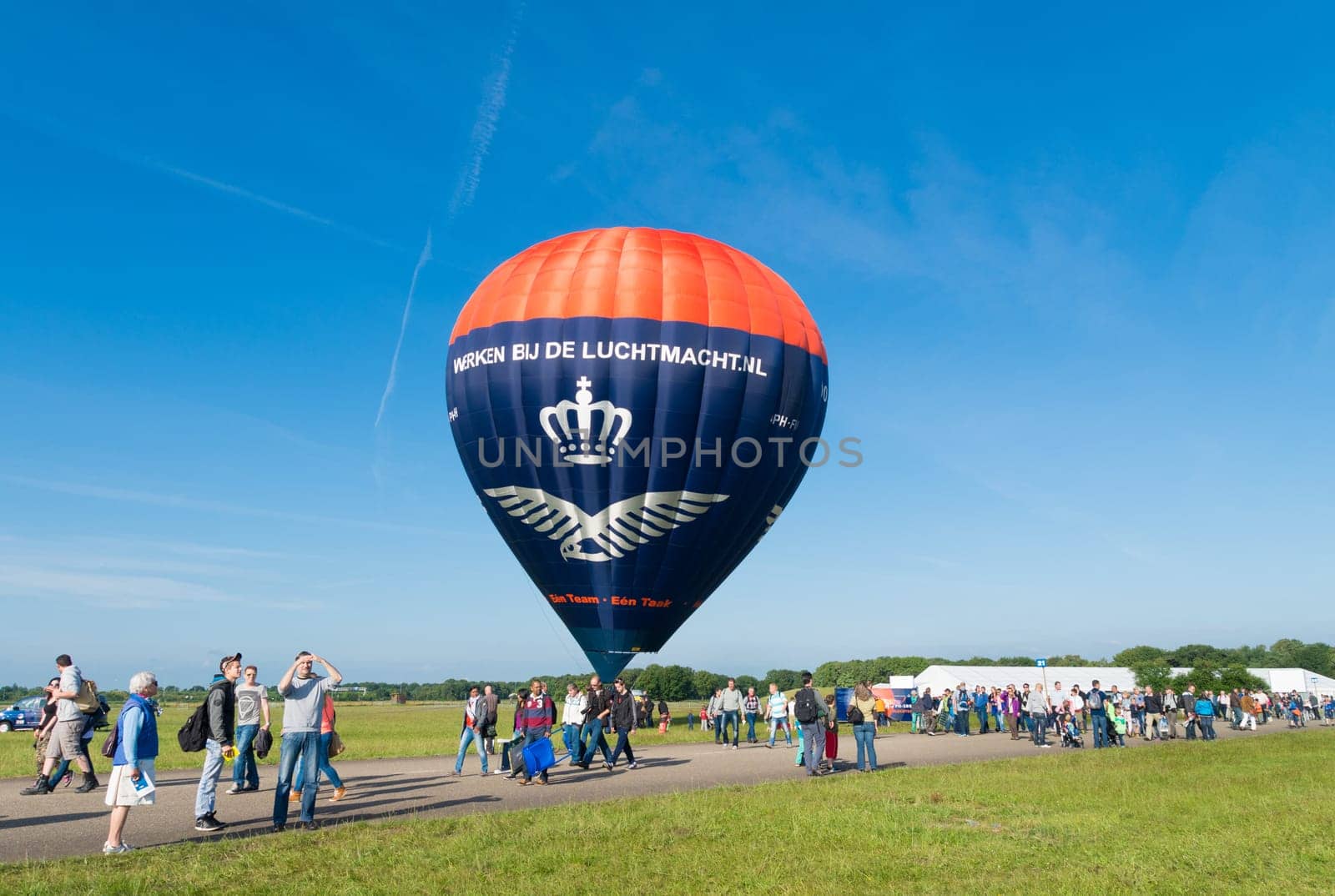 hot air balloon at the Dutch Air Force open days 2014 in Gilze-Rijen, netherlands