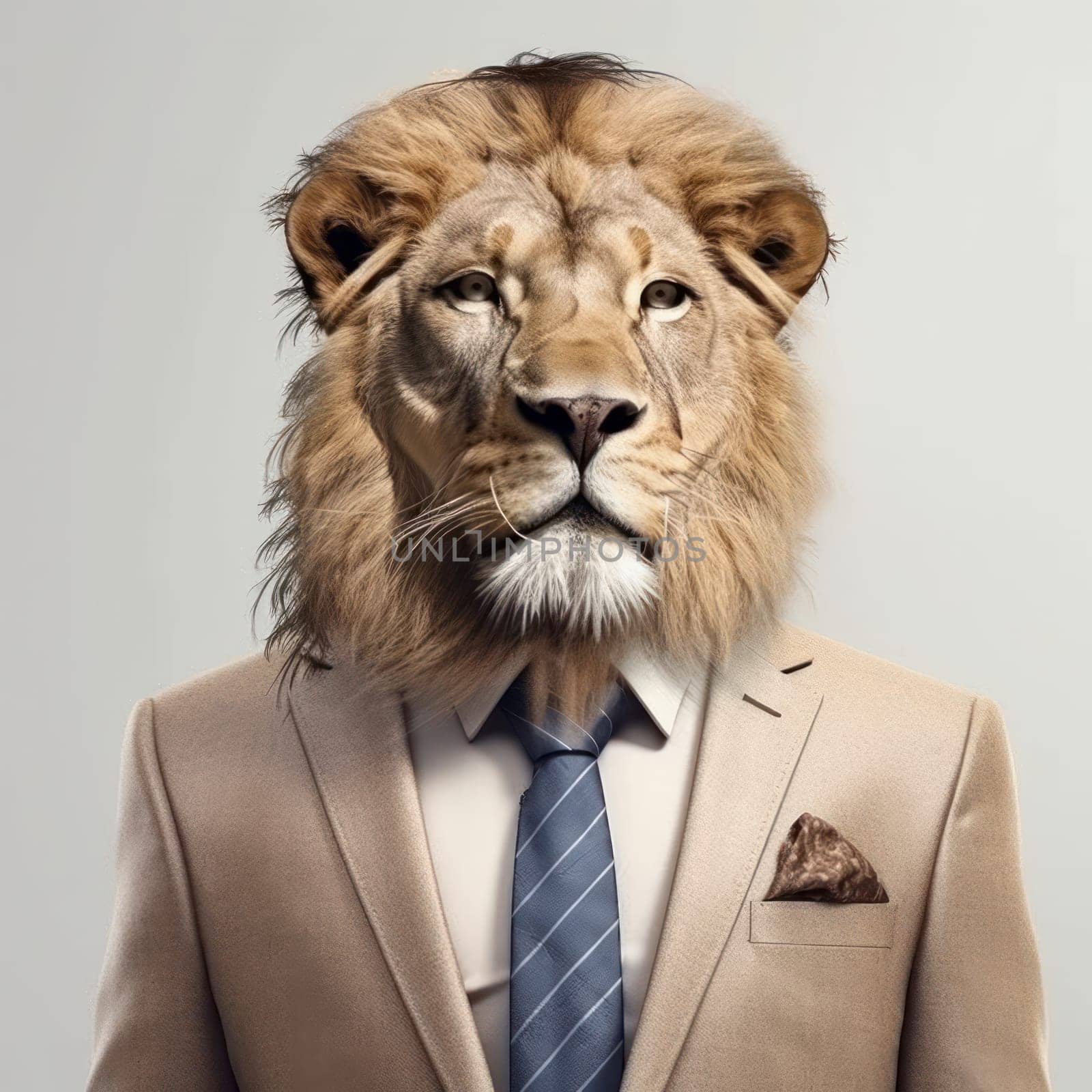 This lion means business Dressed in a suit and tie by Sorapop