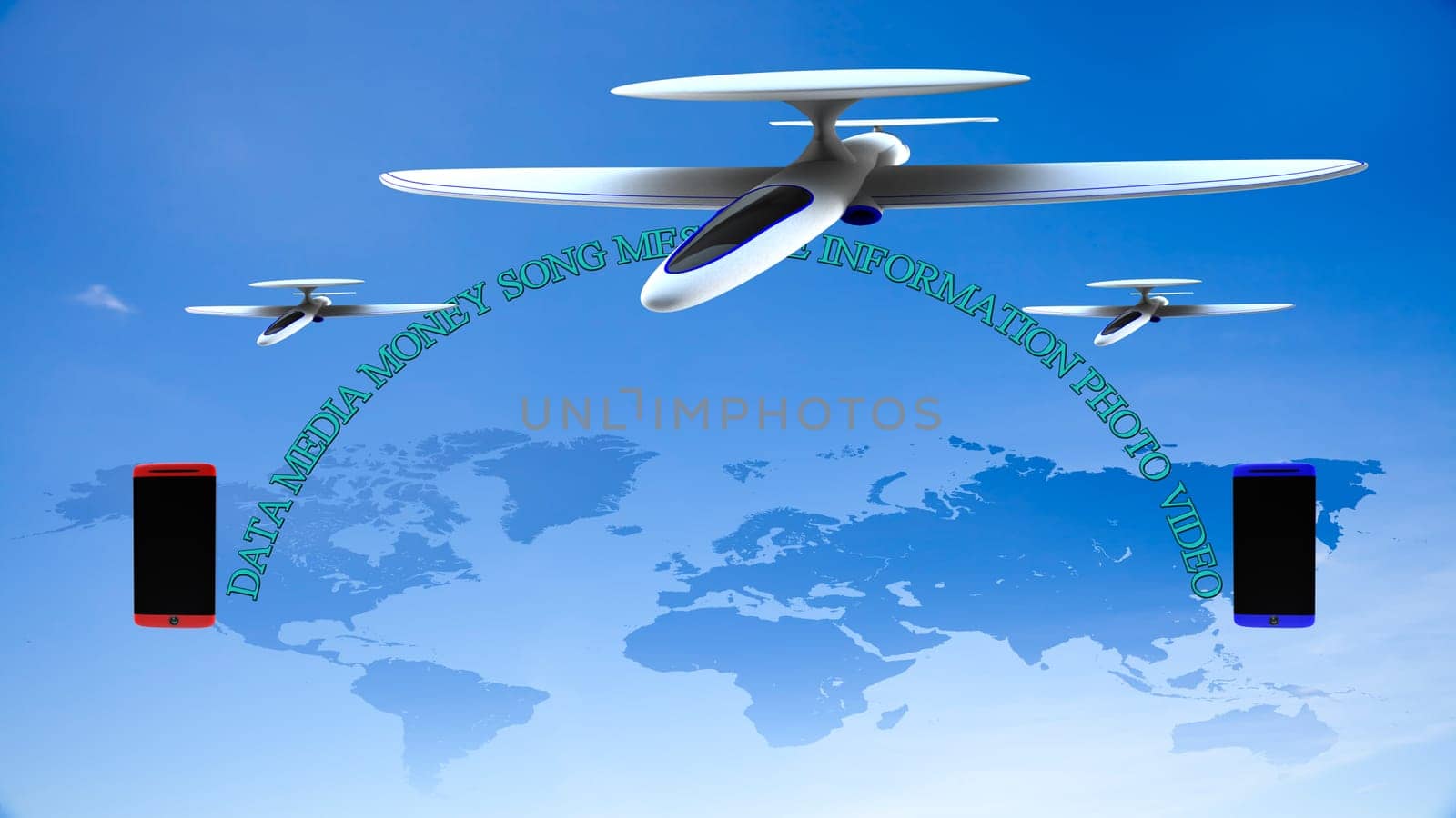 abstract technology world global network business connection for adv or others purpose use